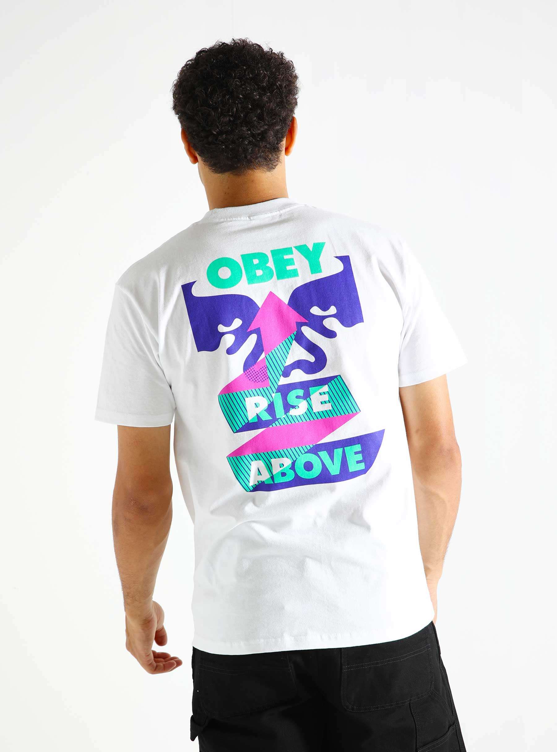 Obey Rise Above Ribbon T-shirt White 165263936-WHT