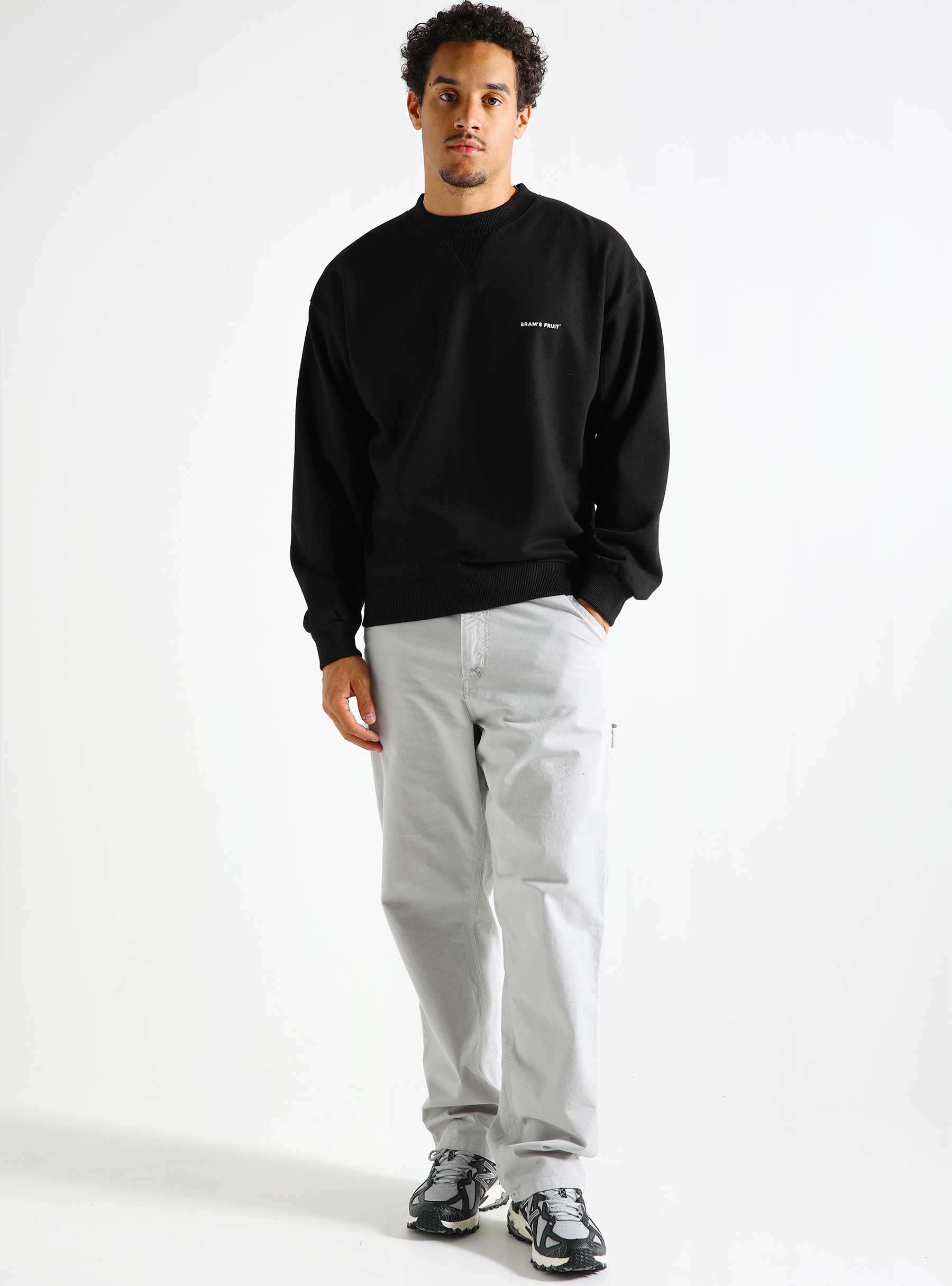 Eyelet Crewneck Black 376