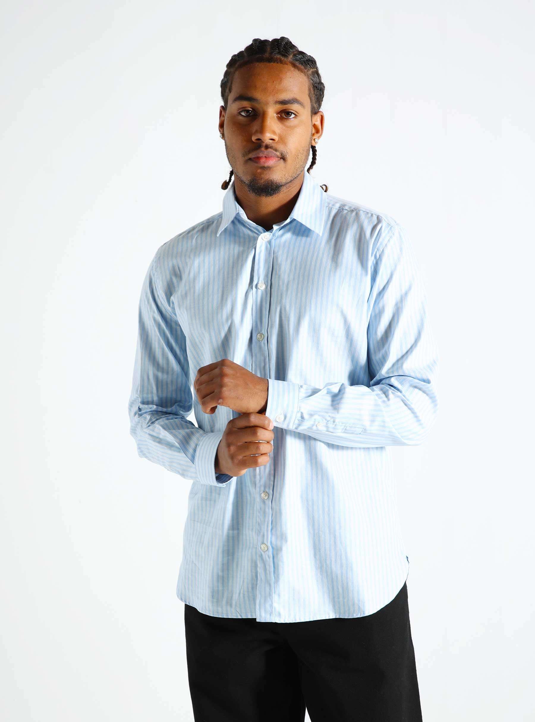 Babylon Shirt 3497 Blue Stripe