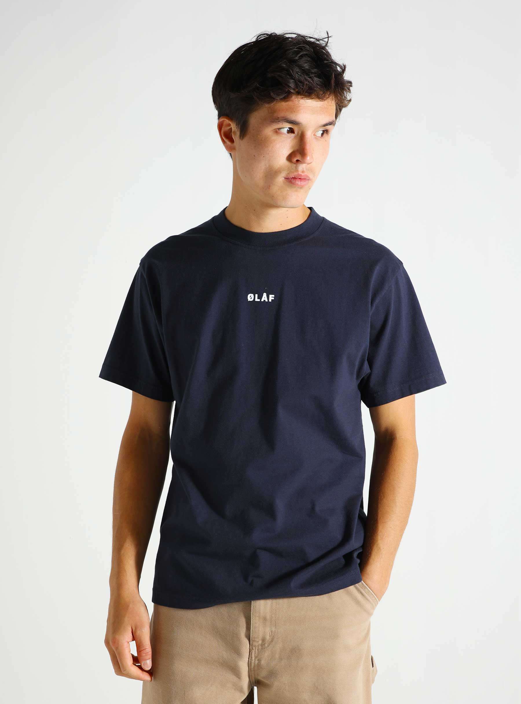 Olaf Block T-Shirt Navy M100104