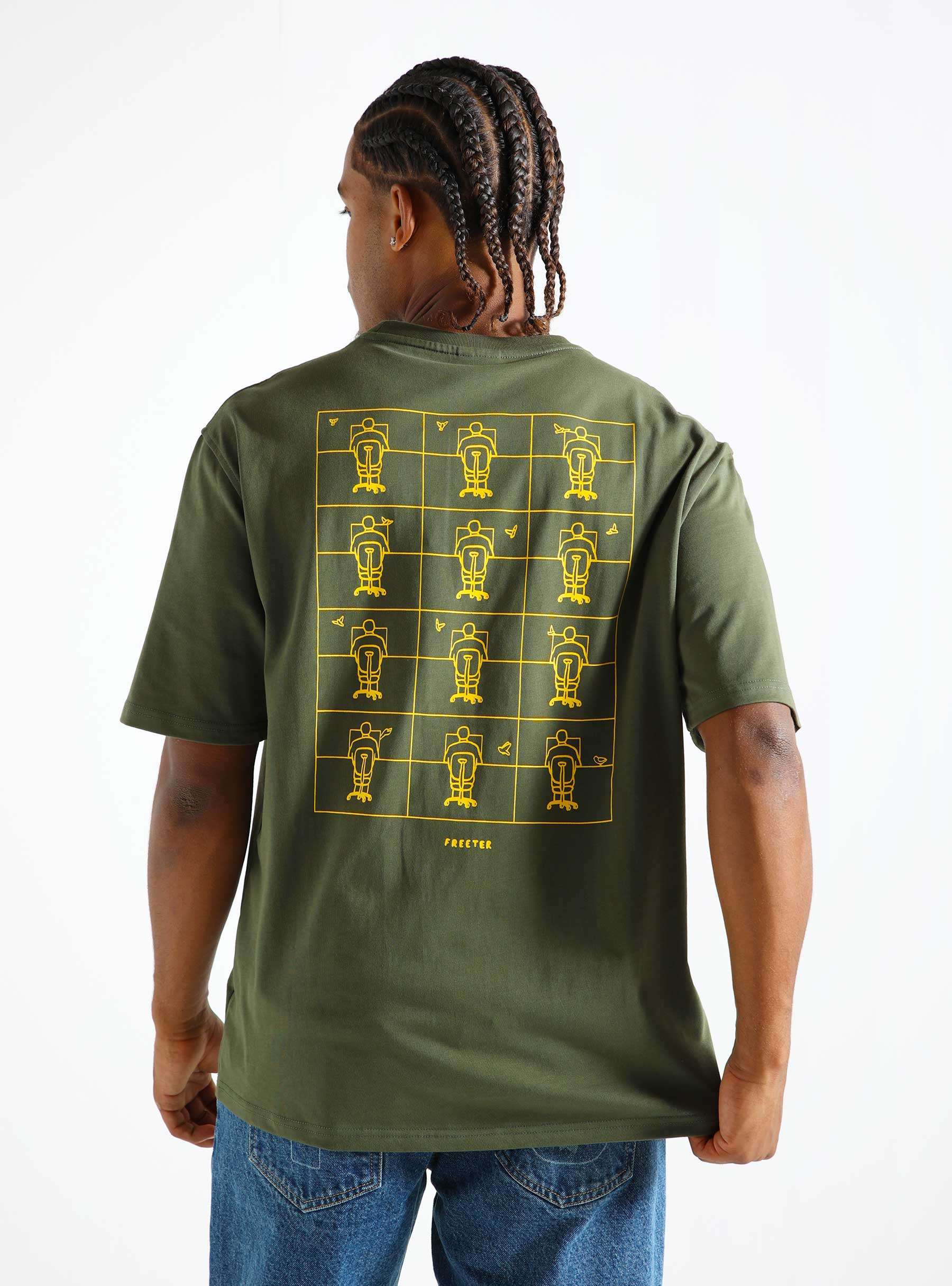 Panel T-Shirt Forest Green freeter_aw24_19