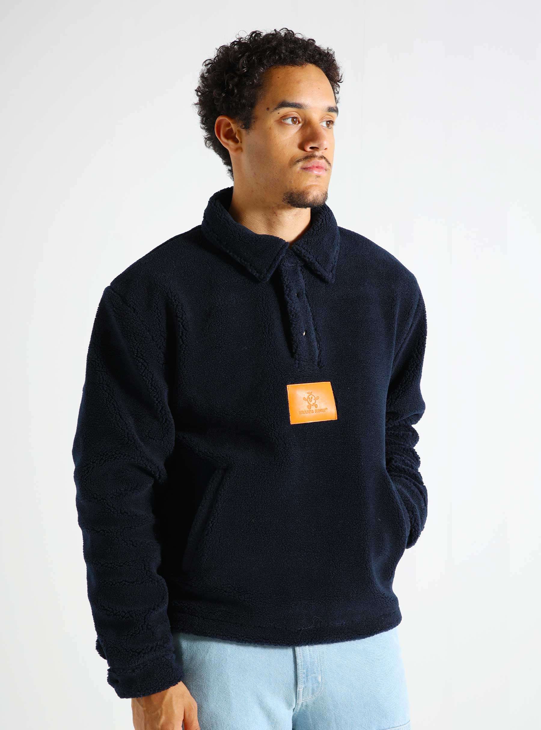 Fleece Pull-Over Polo Navy 370