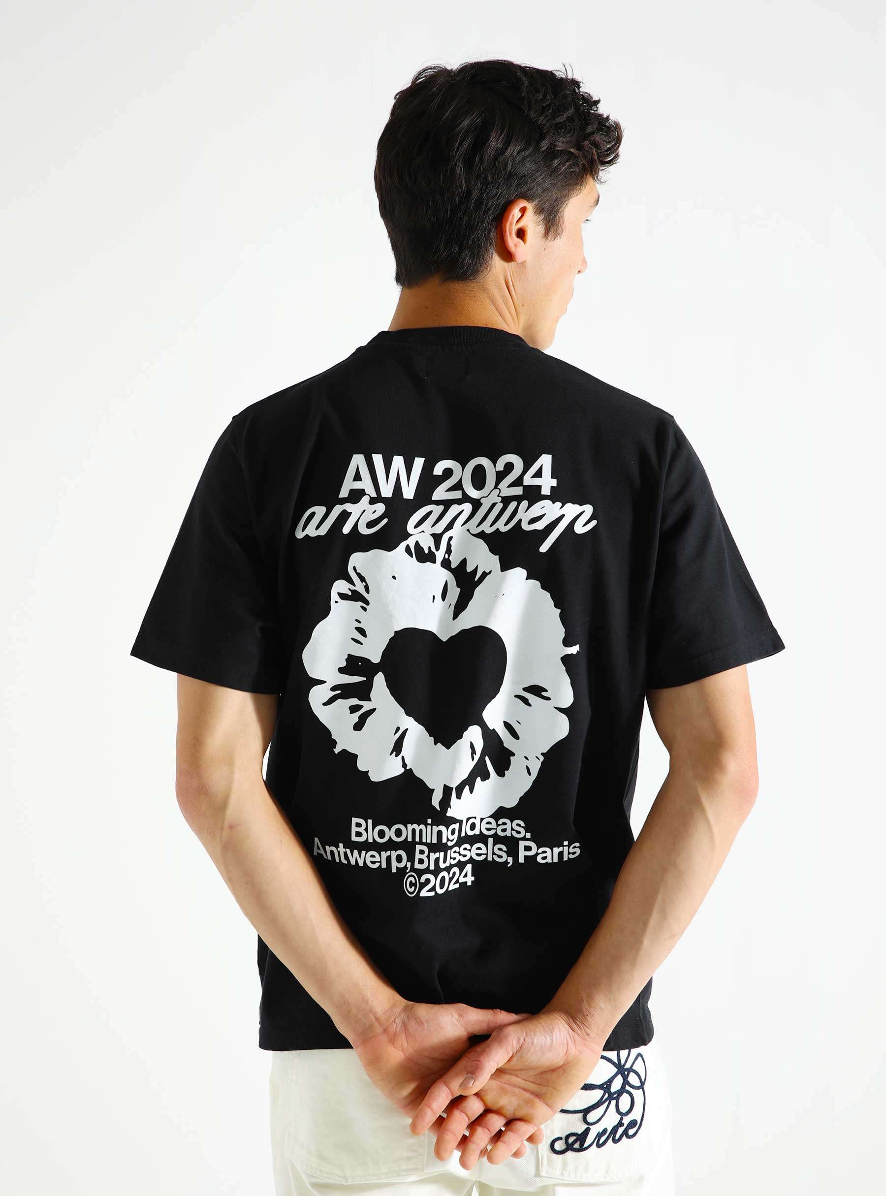 Rose T-shirt Black AW24-118T