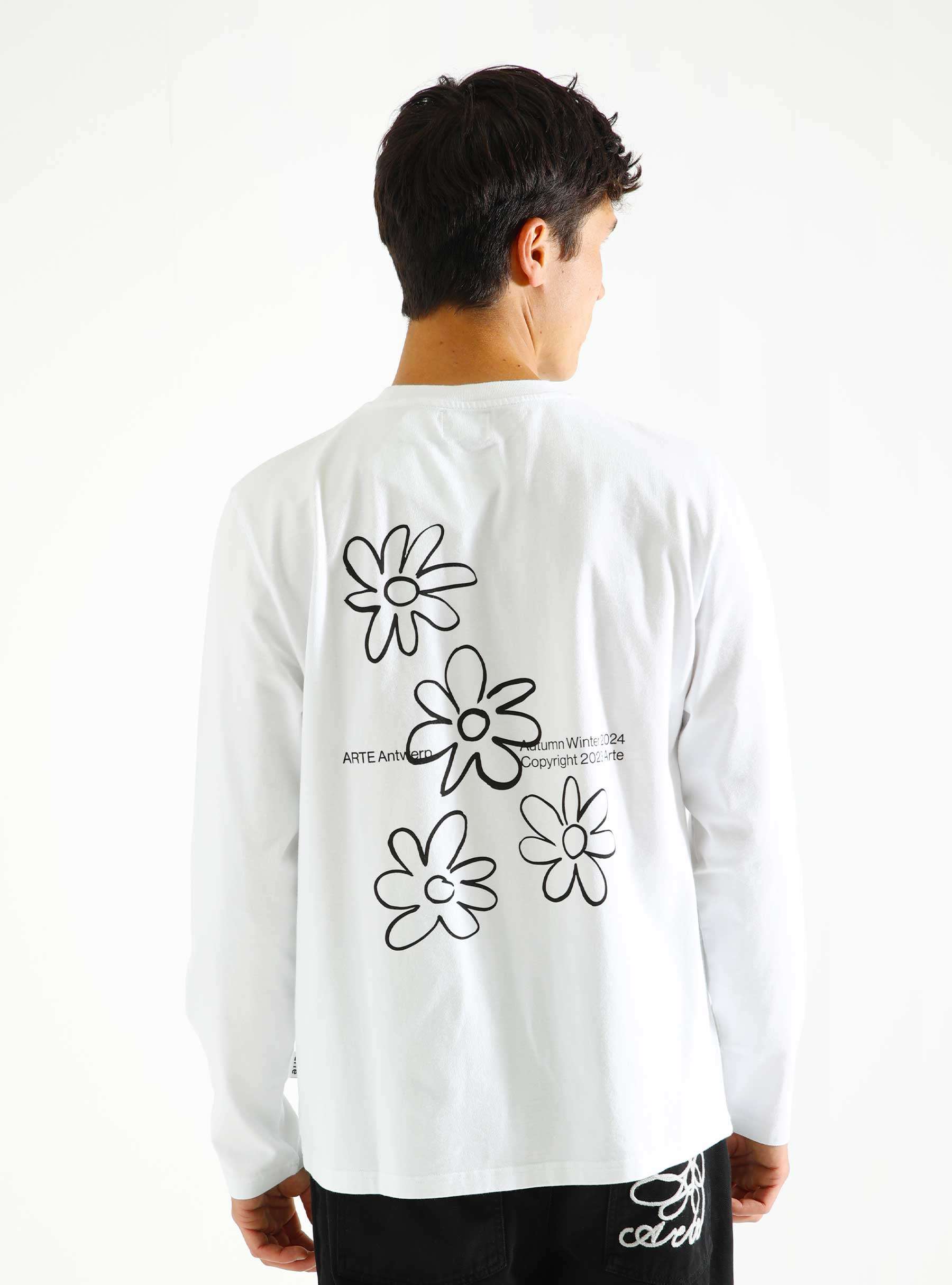 Flowers Longsleeve White AW24-141LS