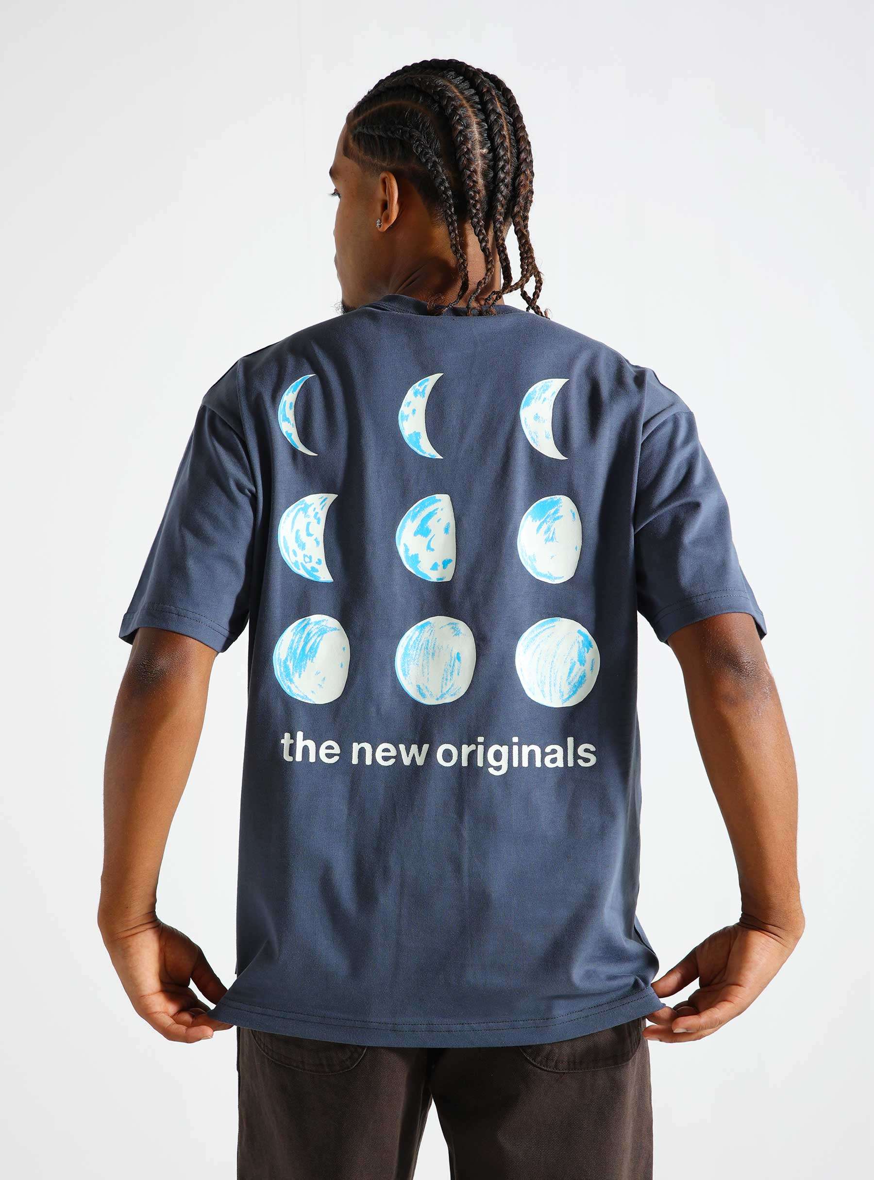 9 Moon Phases T-shirt Ombre Blue 1009MPFW24.625