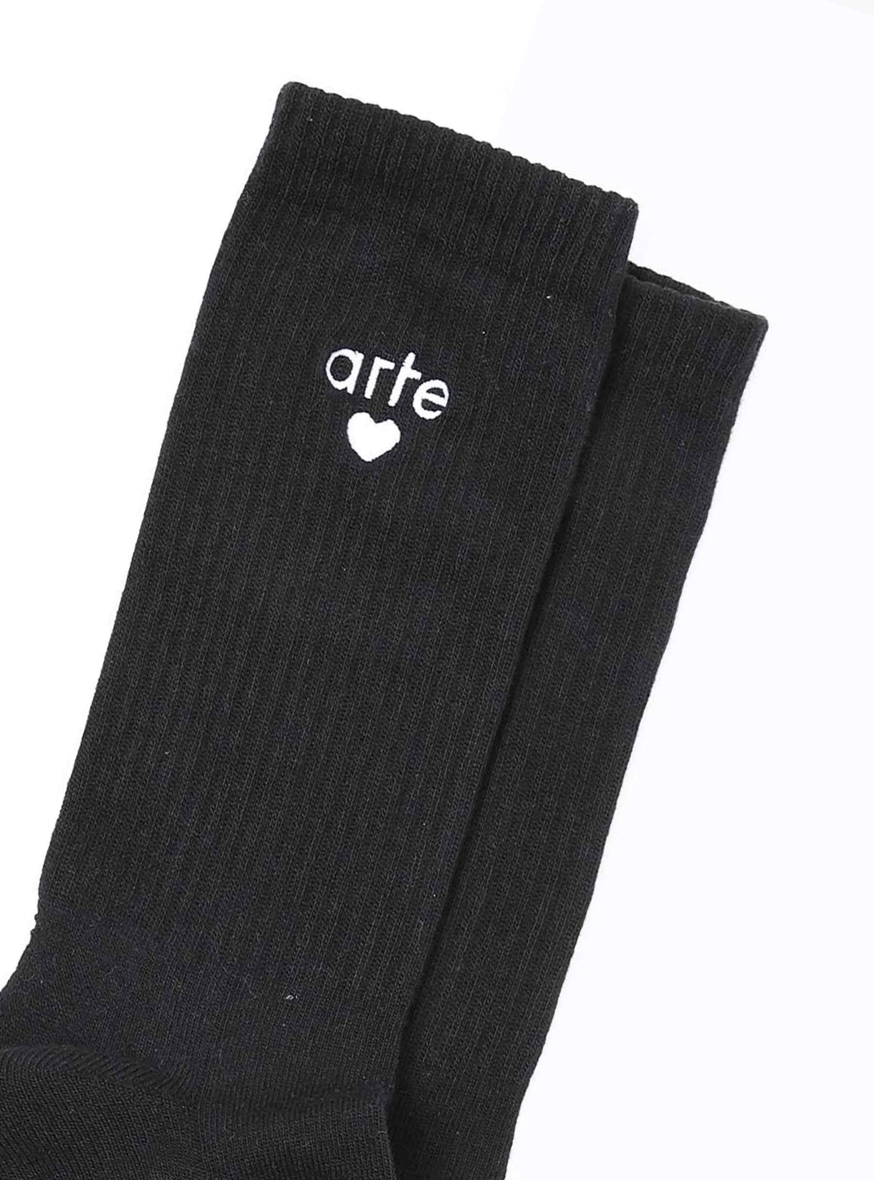 Basic Arte Heart Socks Black AW24-238SK