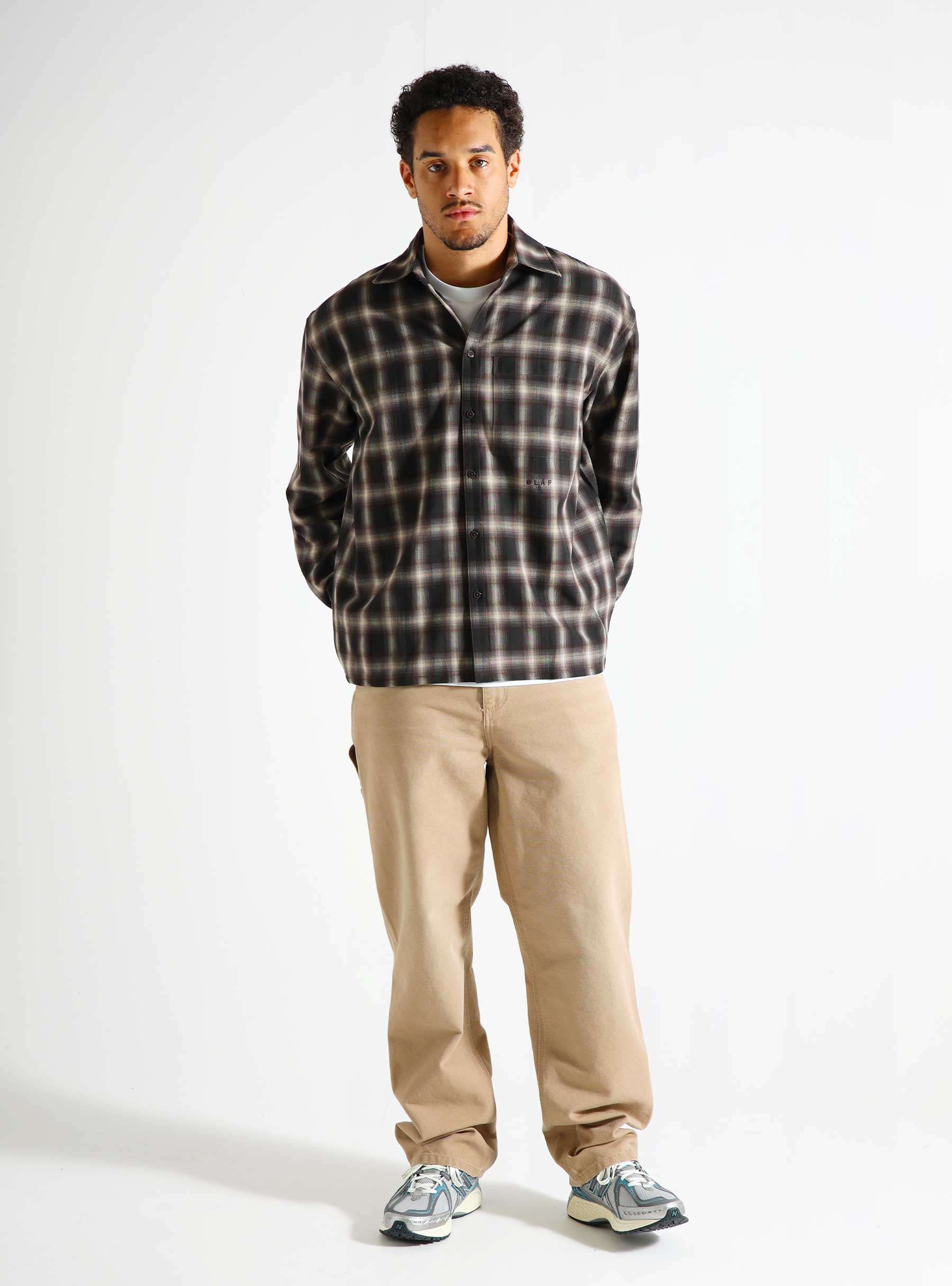 Plaid Boxy Shirt Brown/Multi M180304