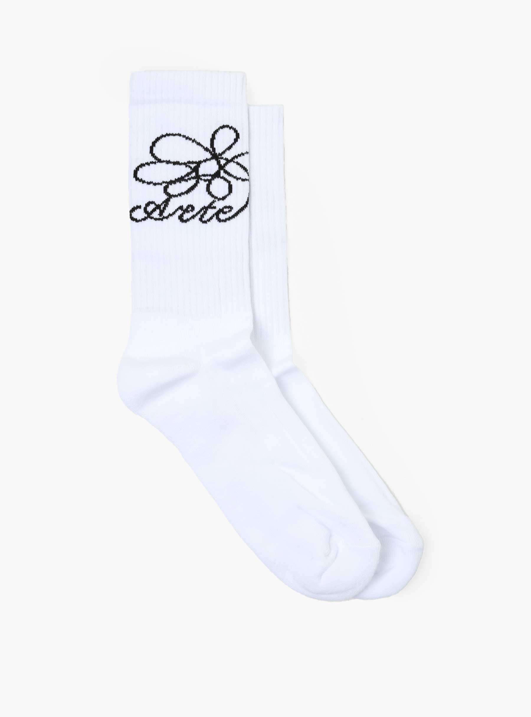 Flower Logo Socks White AW24-242SK