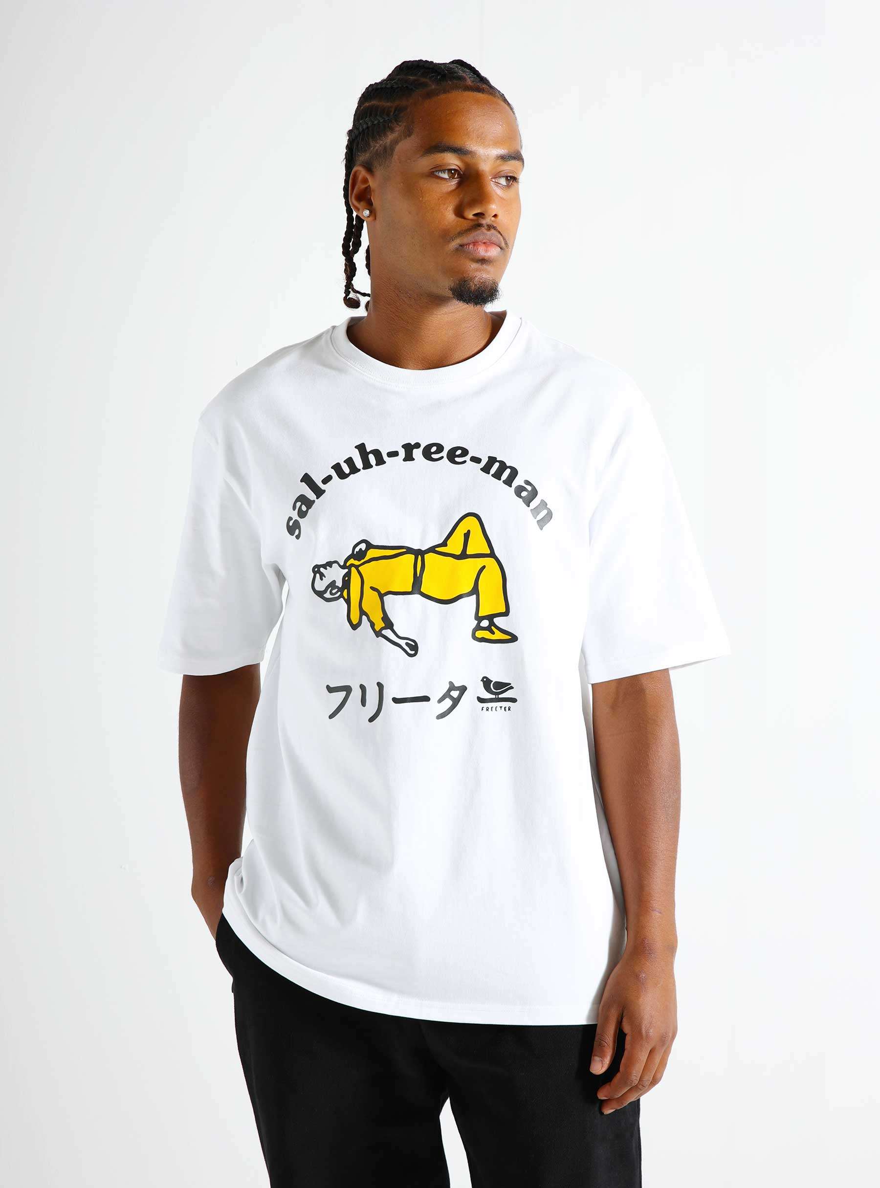 Saluhreeman T-Shirt White freeter_aw24_01