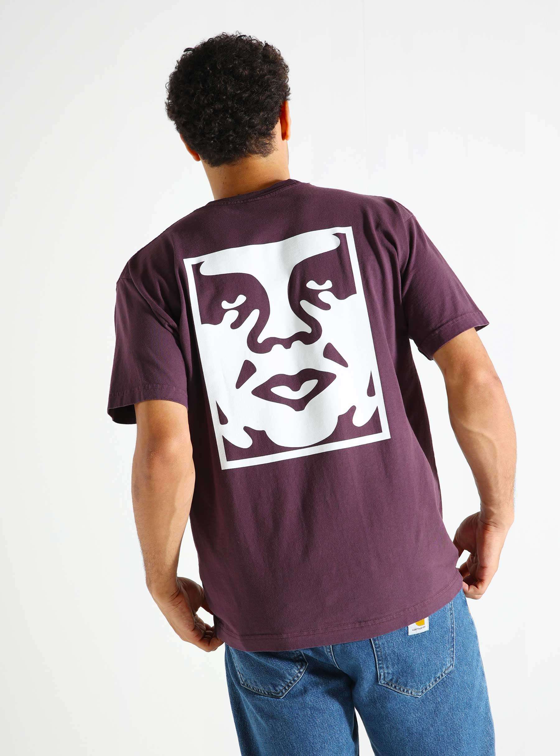 Obey Bold Icon Heavyweight T-shirt Plum Perfect 166913439-PLP