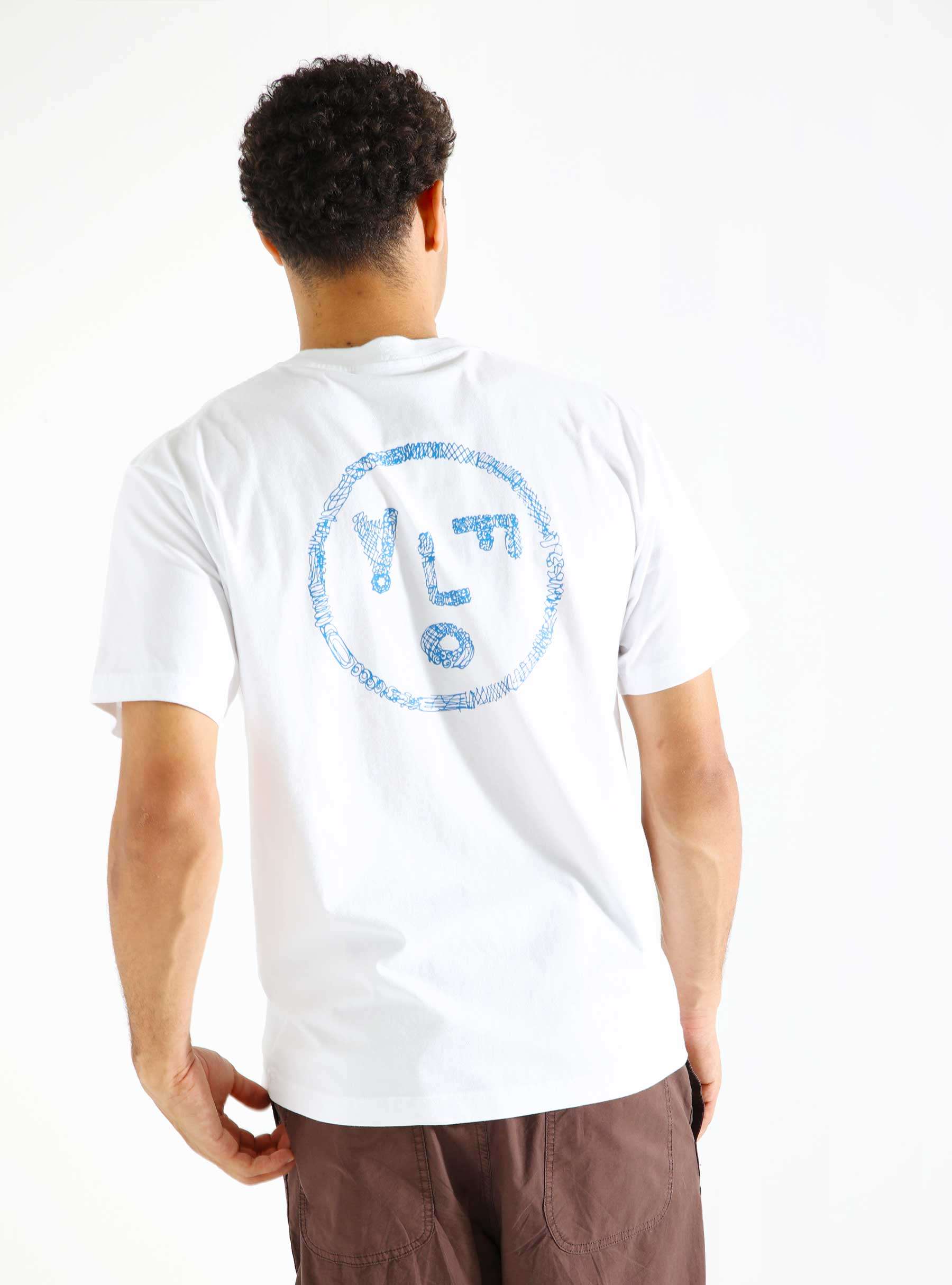 Scribble Face T-shirt Optical White M180103
