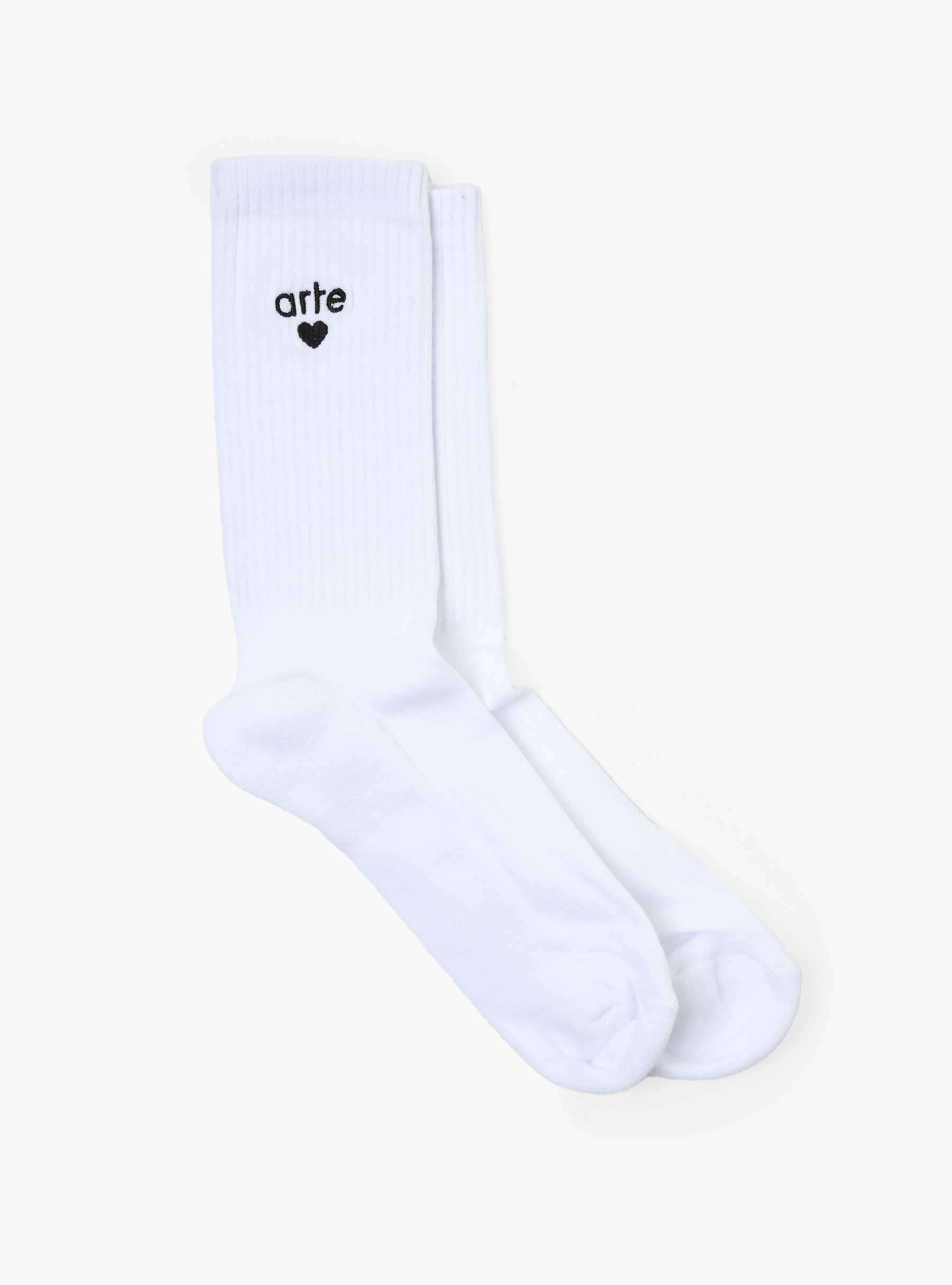 Basic Arte Heart Socks White AW24-238SK