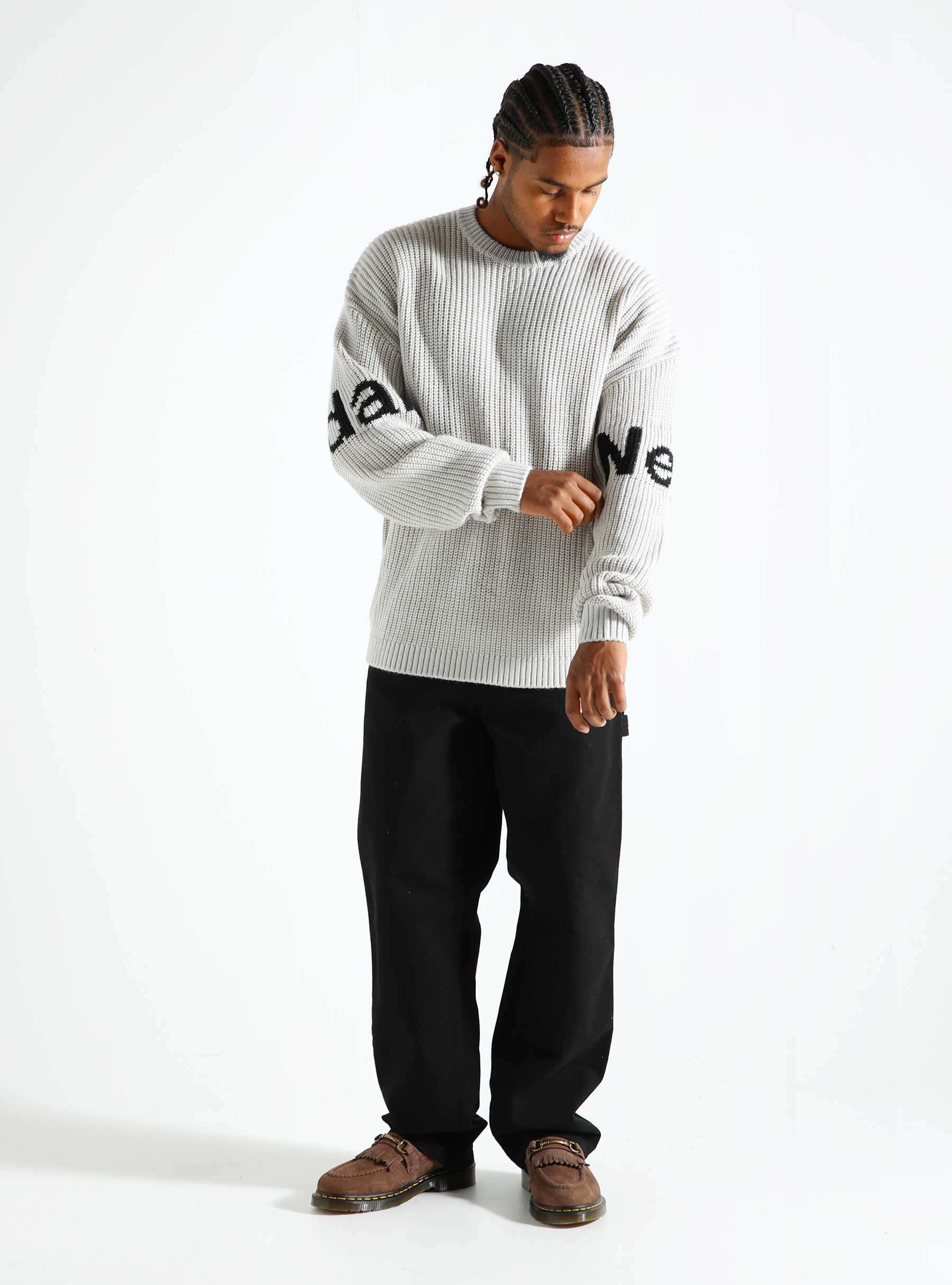 Name Crewneck Knit Grey 2402064001