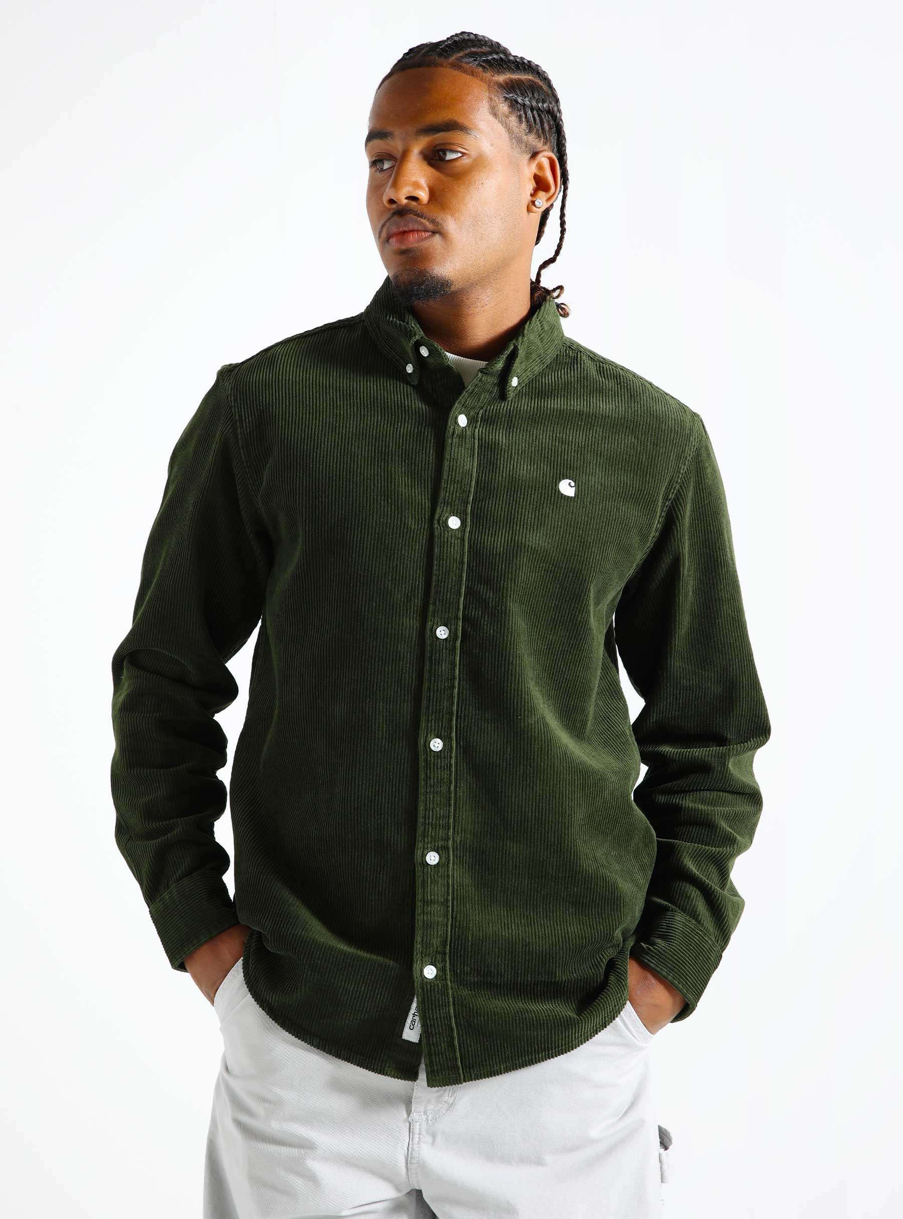 Madison Cord Shirt Tarragon Wax I029958-2EDXX