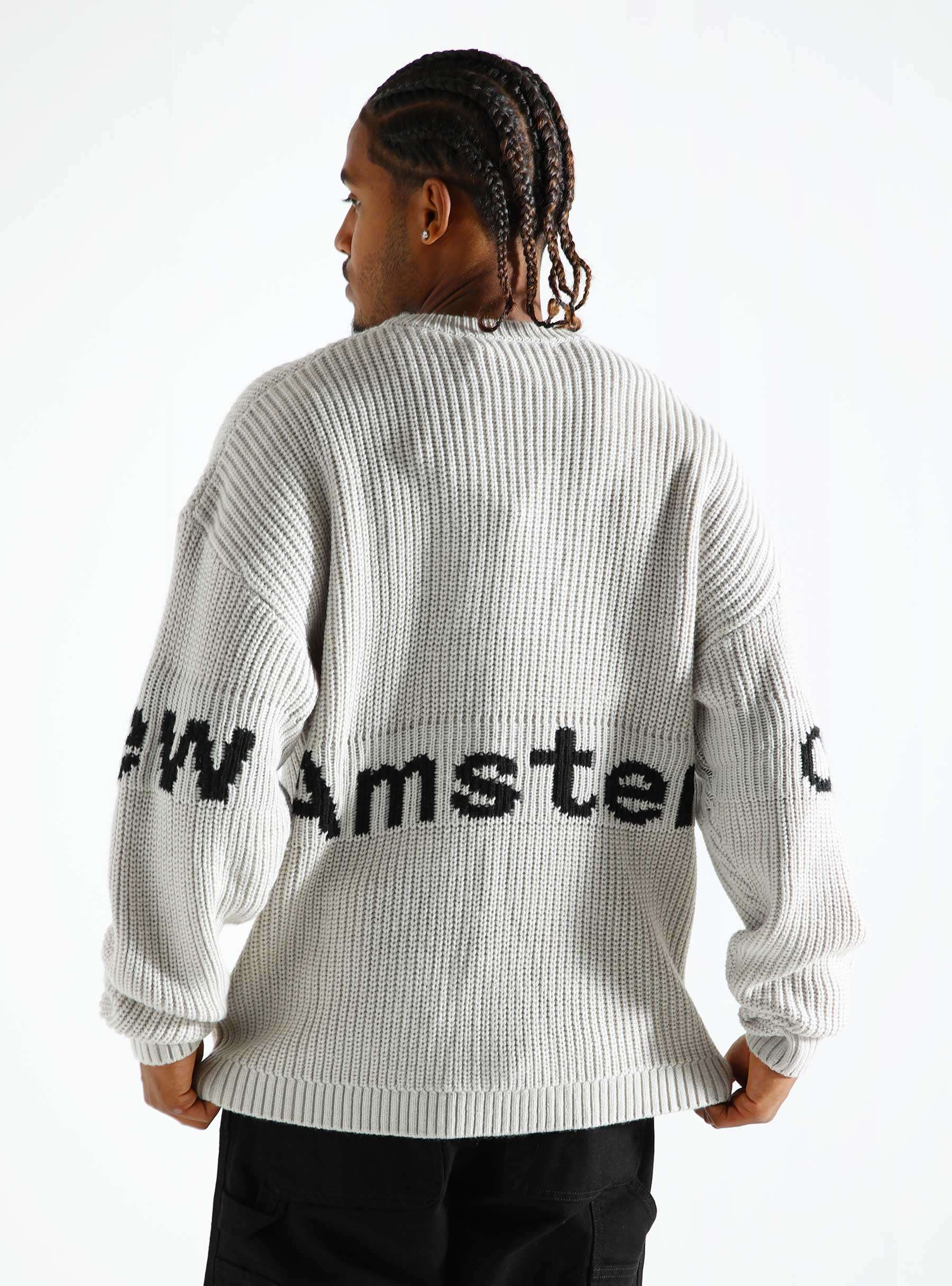 Name Crewneck Knit Grey 2402064001