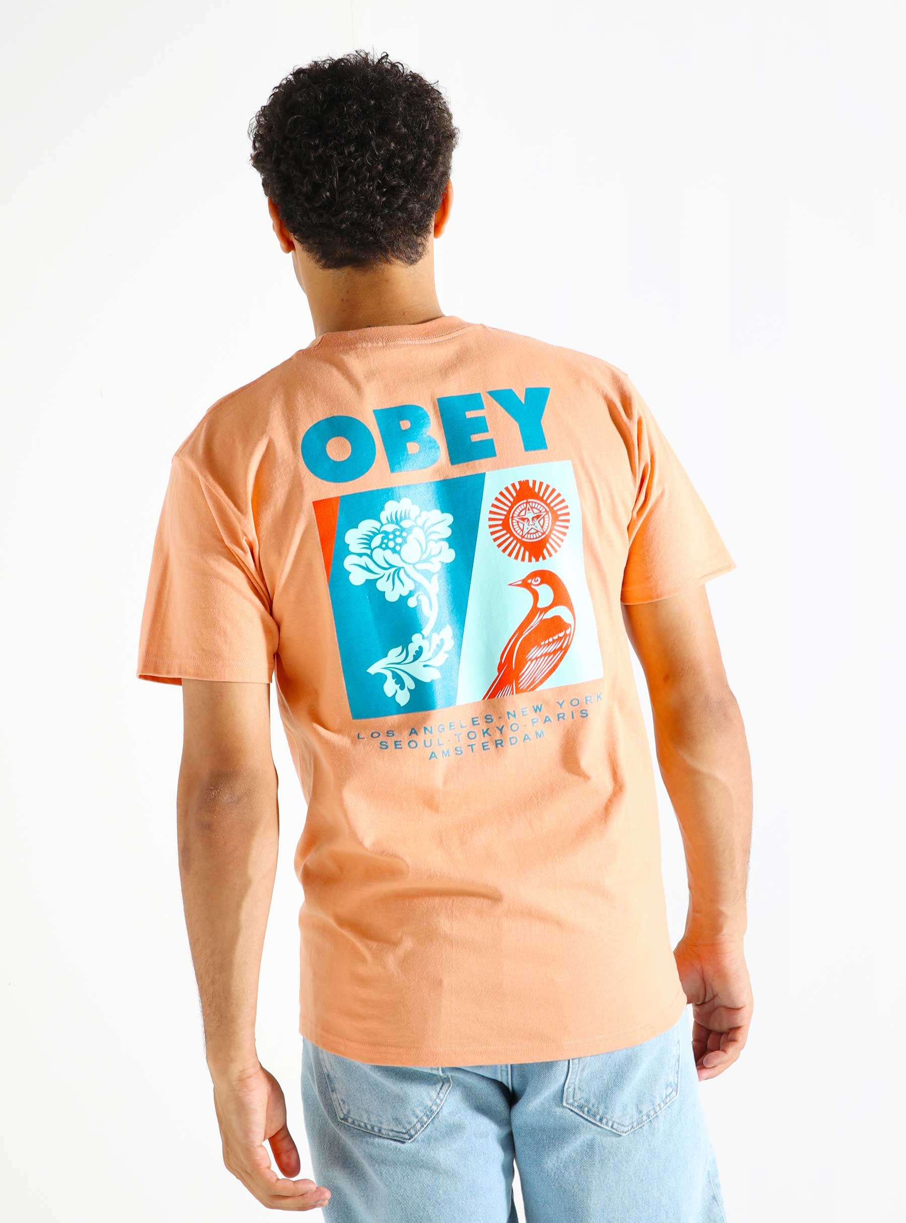 Obey New Spring T-shirt Citrus 165263935-CIT