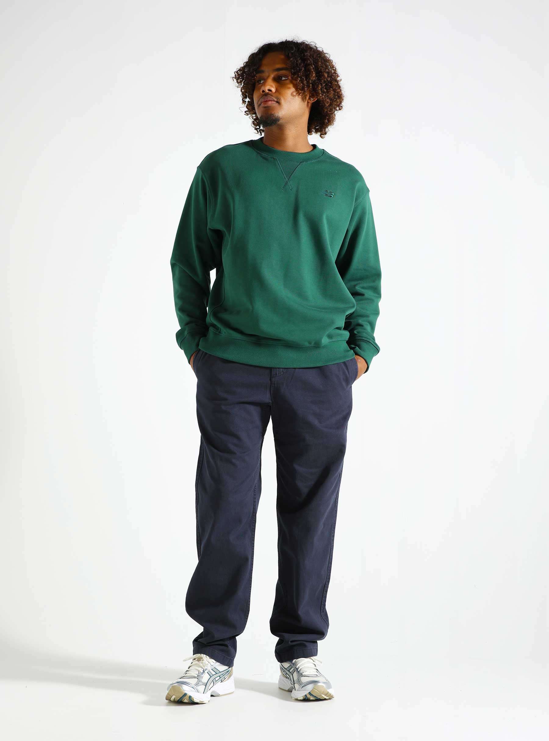 Athletics French Terry Crewneck Nightwatch Green MT41506