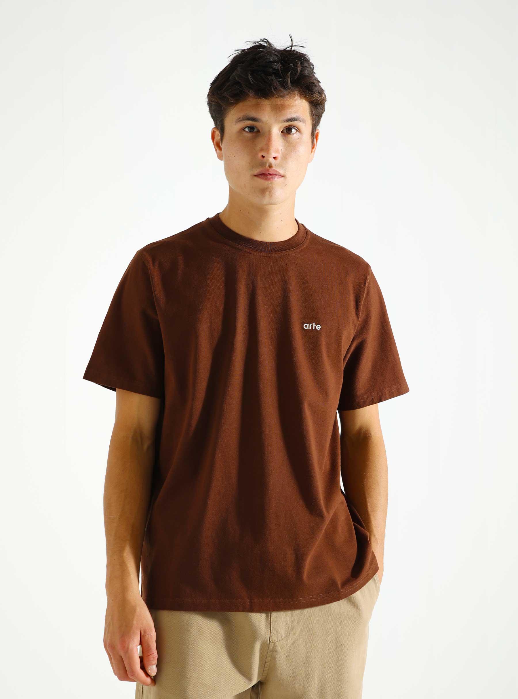 Flowers Back T-shirt Brown AW24-115T