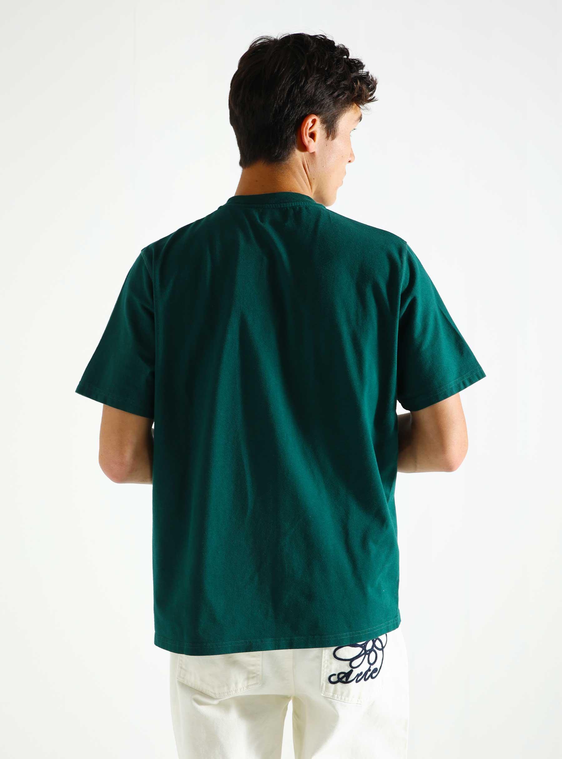 Blur Embroidery T-shirt Green AW24-123T