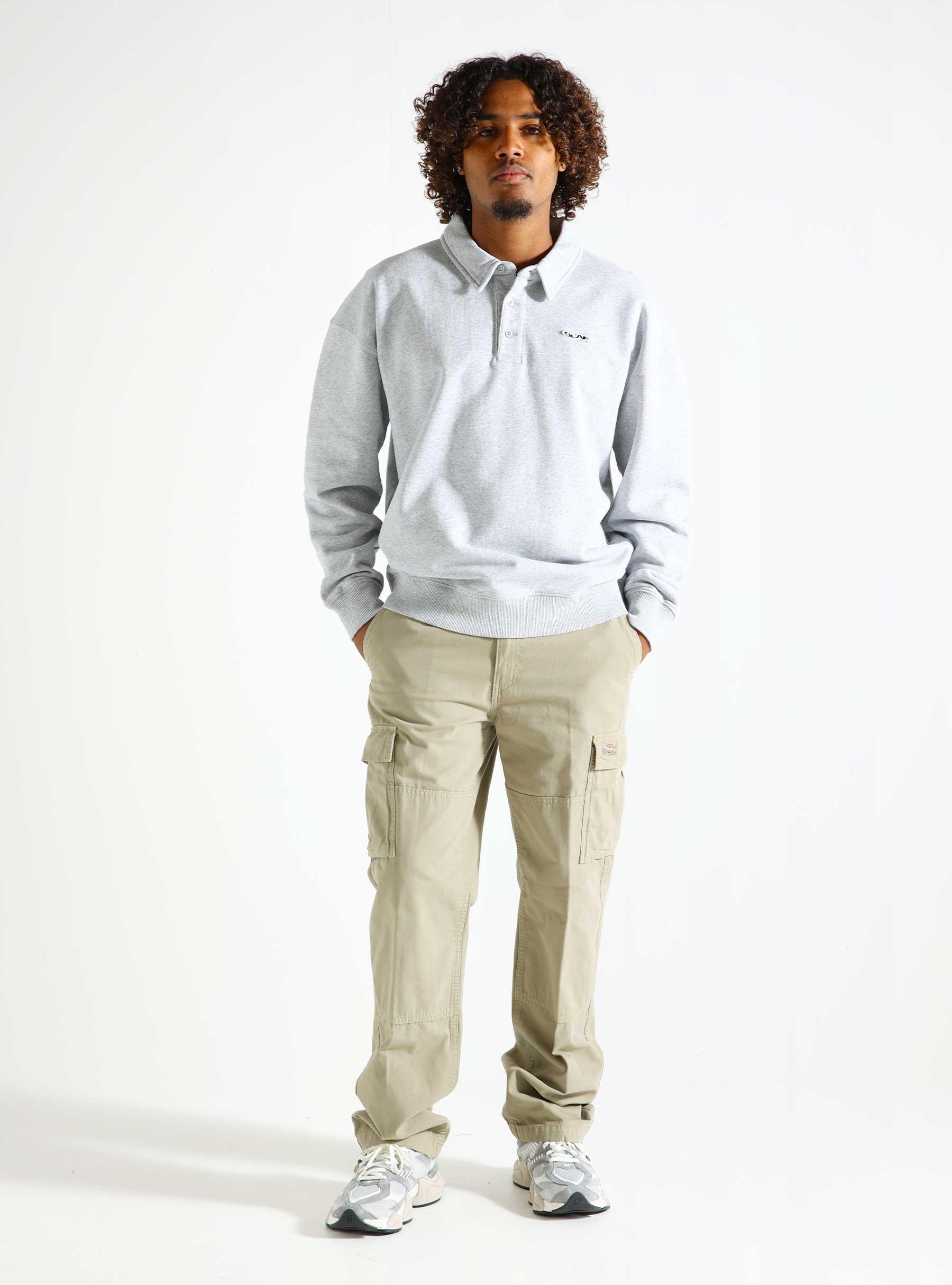 Oversized Polo Htr Grey M180213