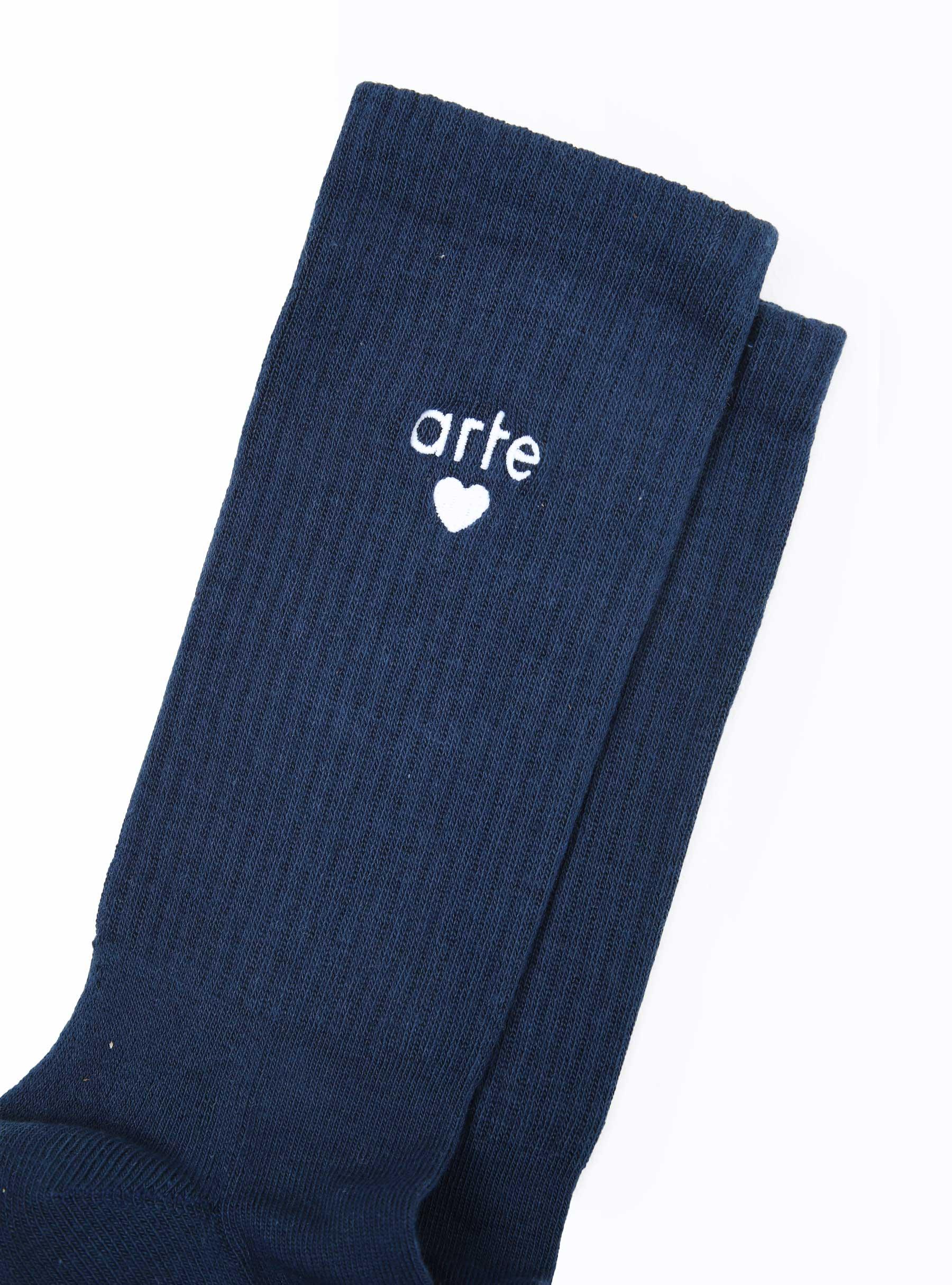 Basic Arte Heart Socks Navy AW24-238SK