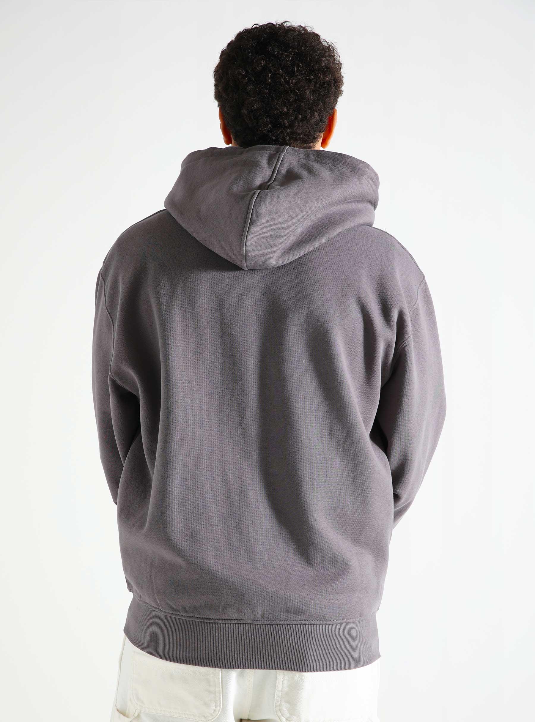 Orbit Emb Zip Hoodie Rabbit Grey 2422067