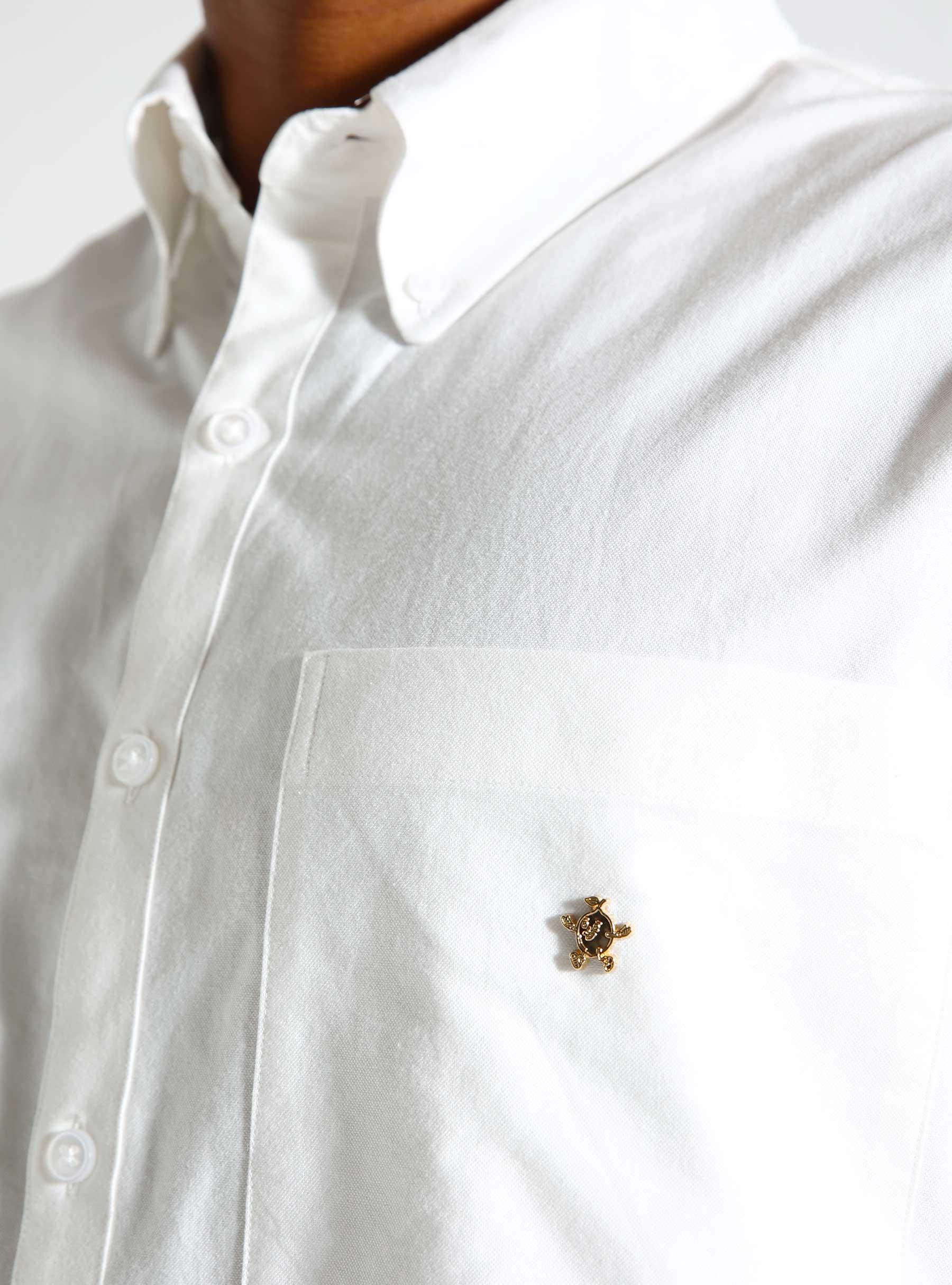 Gold Lemon Oxford Shirt White  342