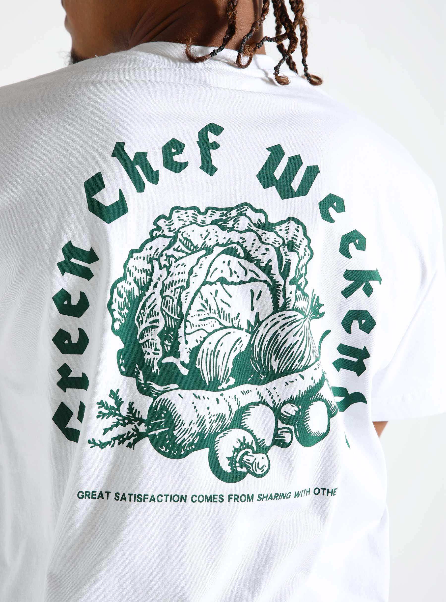 Beat Green Chef T-shirt 1868 White