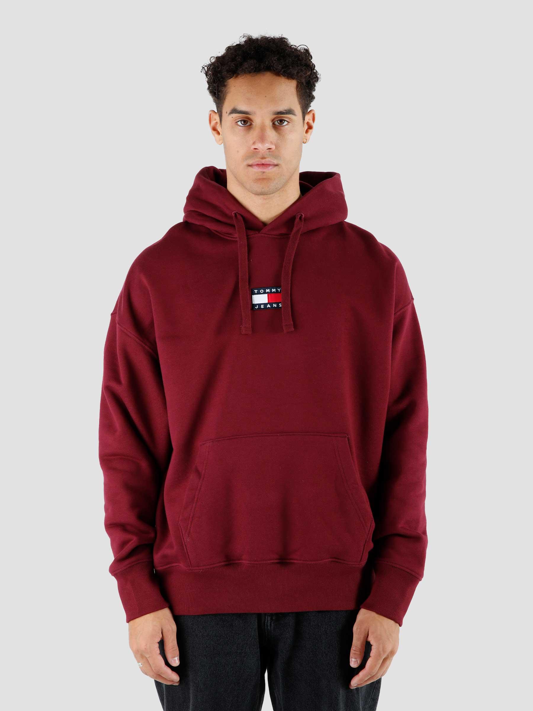 Tommy Jeans TJM Tommy - Hoodie Badge Rouge Freshcotton Deep