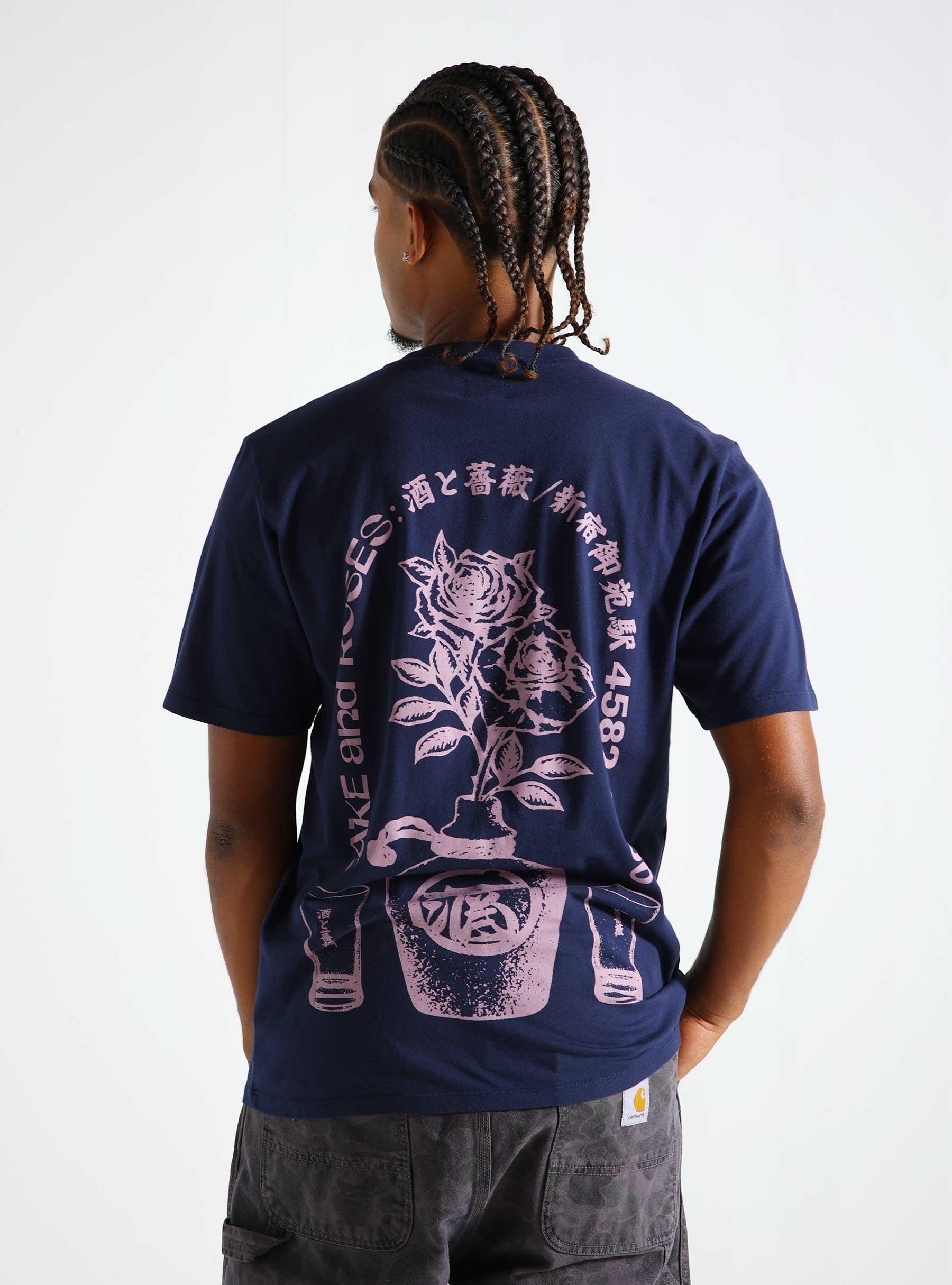 Sake And Roses T-Shirt Maritime Blue I034184-0DM67