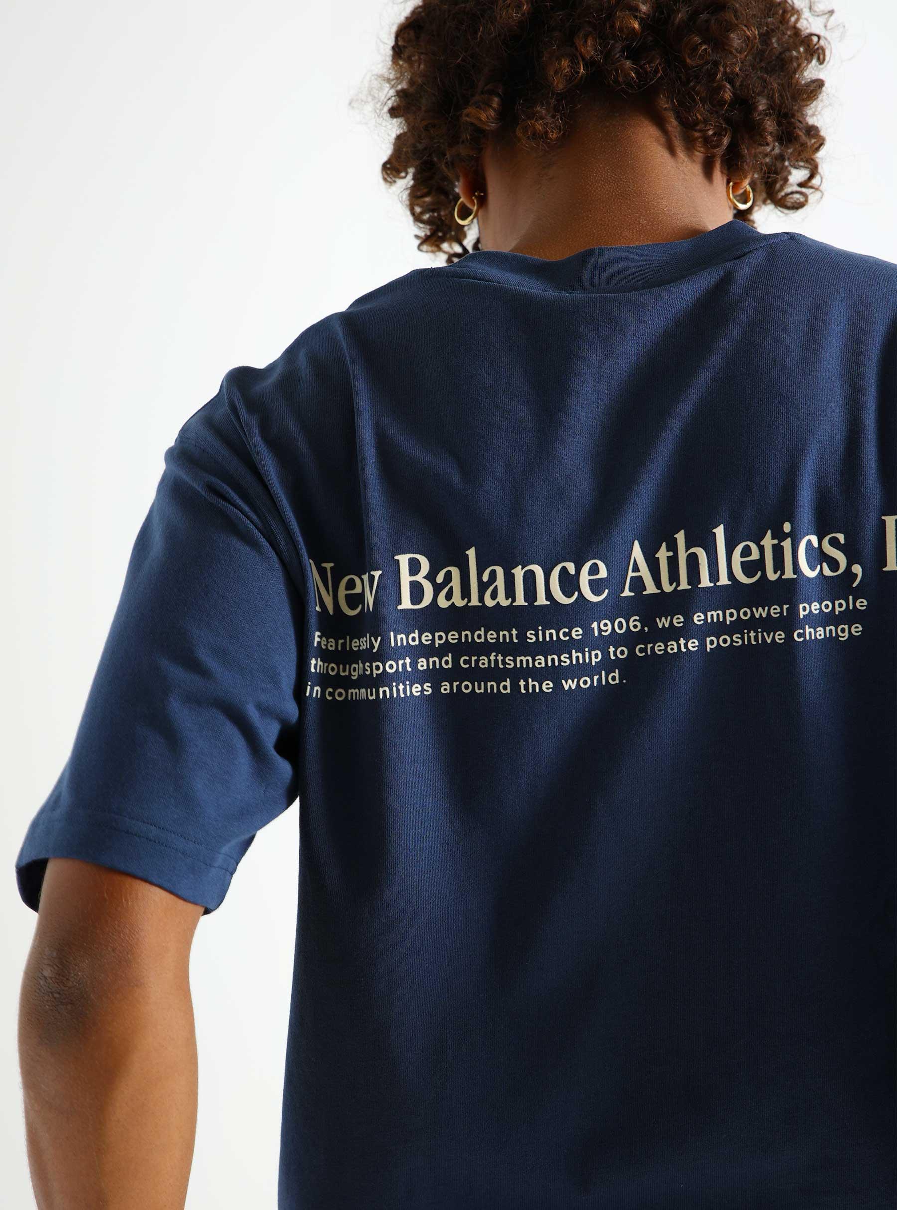 Athletics Flocked Relaxed T-shirt NB Navy MT41588-NNY