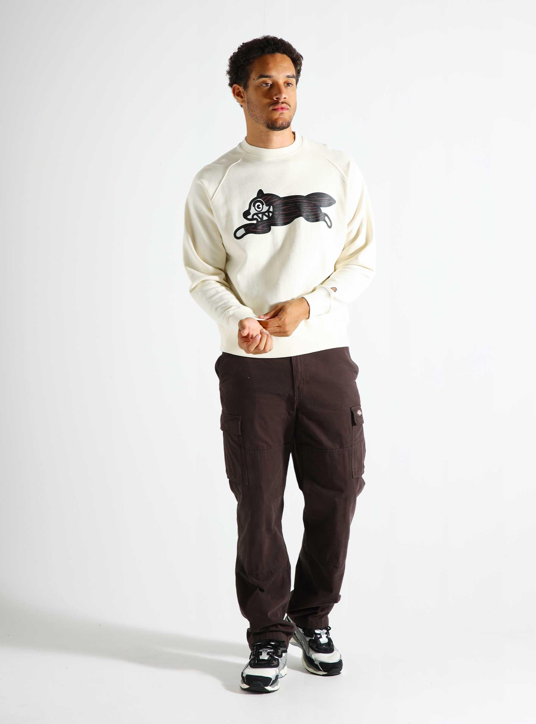 Woodgrain Running Dog Crewneck Ecru IC24327