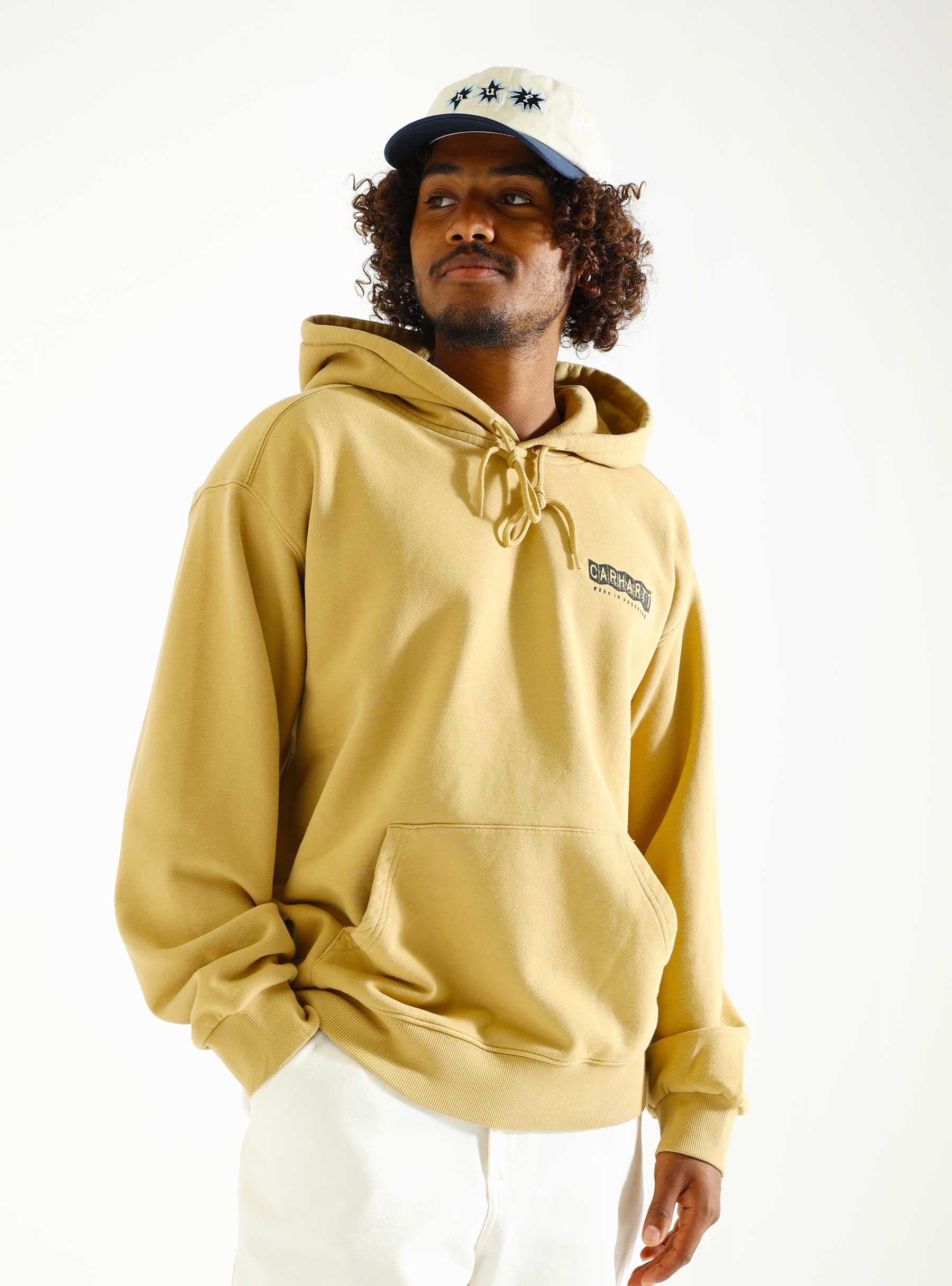 Hooded Stamp Sweat Bourbon Black I033621-23F06