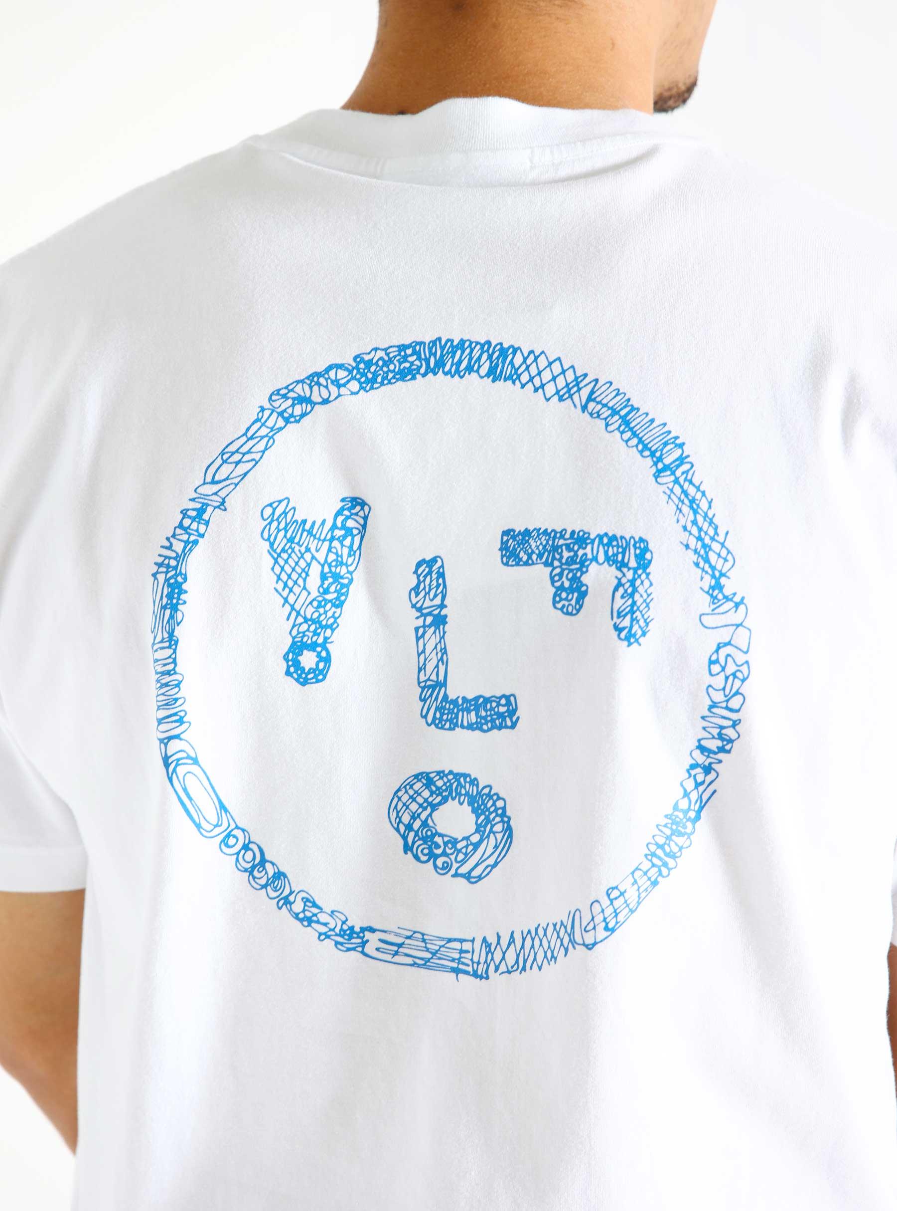 Scribble Face T-shirt Optical White M180103