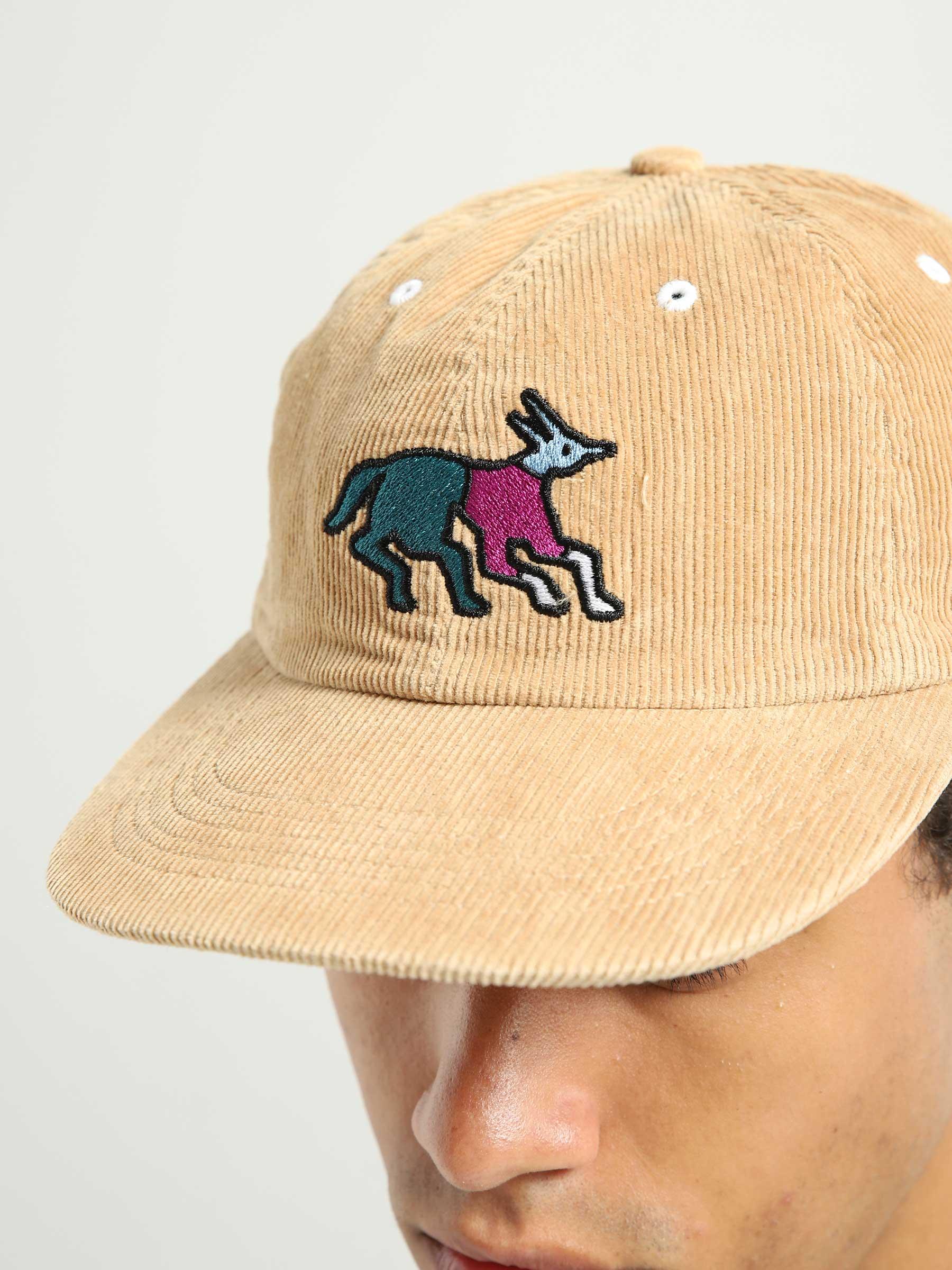 by Parra Anxious Dog 6 Panel Hat Khaki - Freshcotton