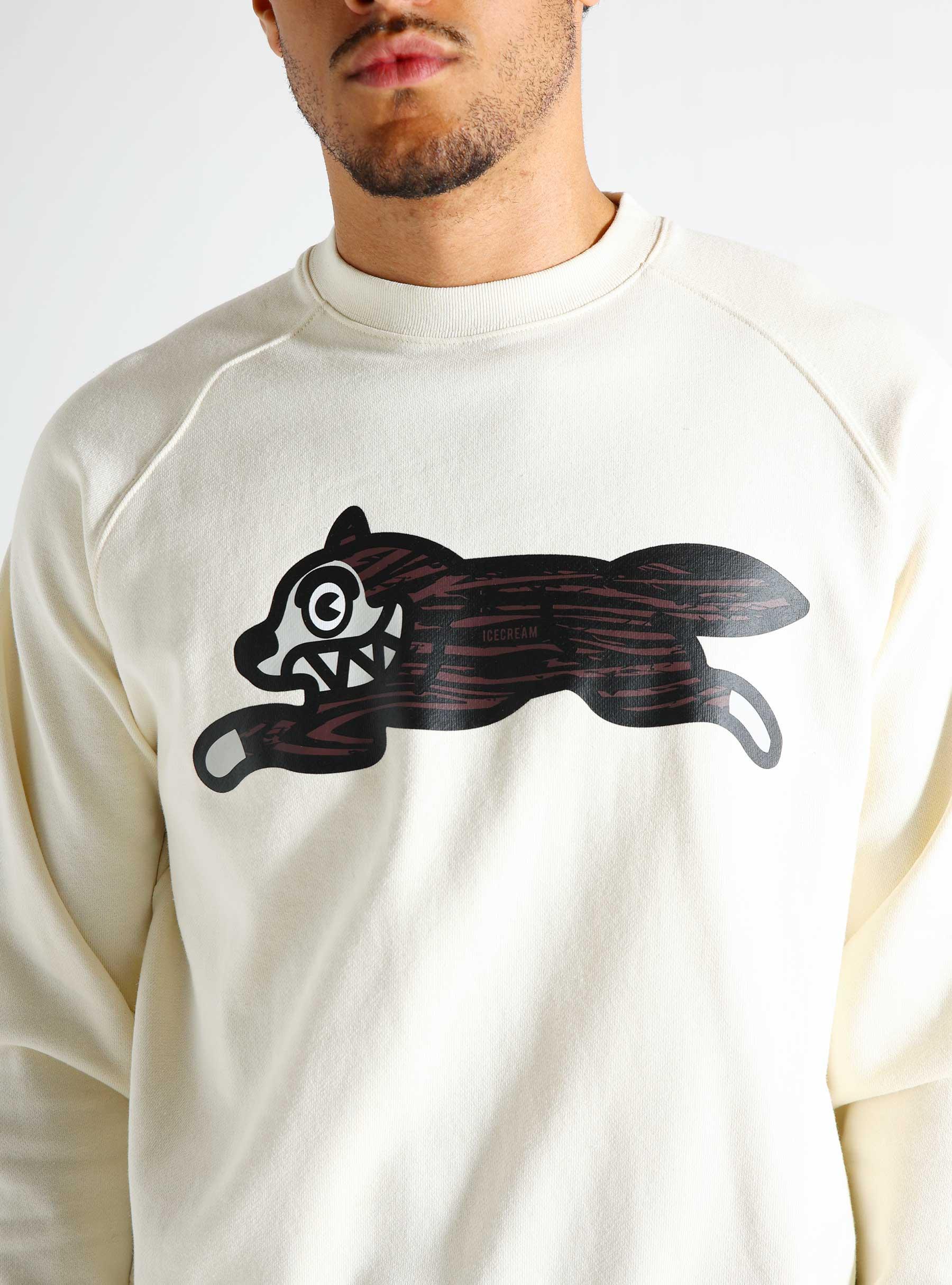 Woodgrain Running Dog Crewneck Ecru IC24327