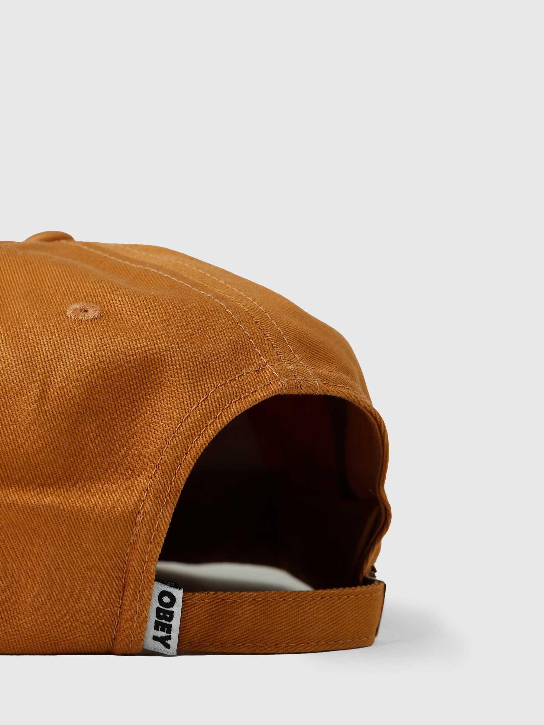 Bold Twill 6 Panel Strapback Brown Sugar 100580302