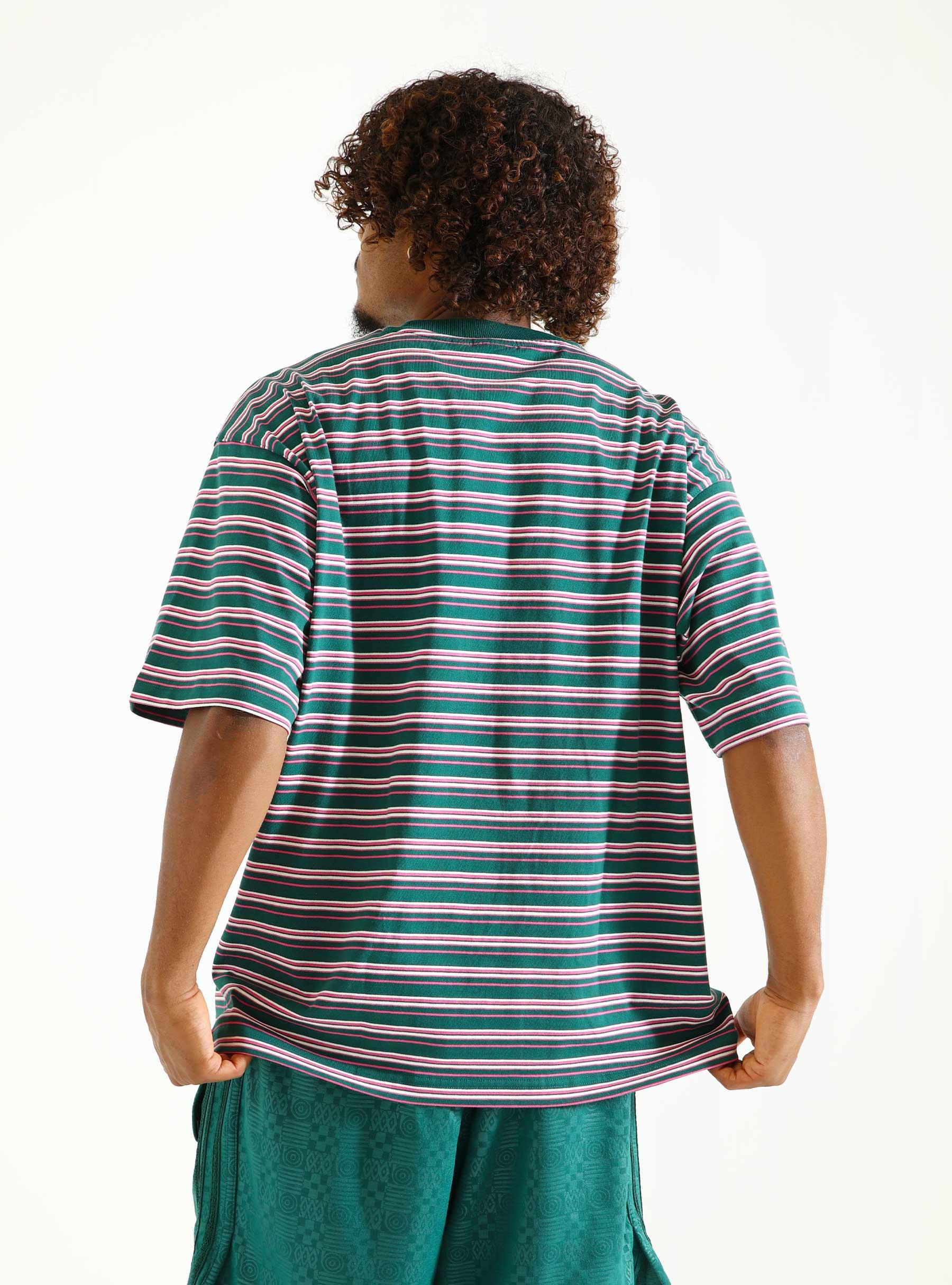 80s Striped T-Shirt Core Green JC6521