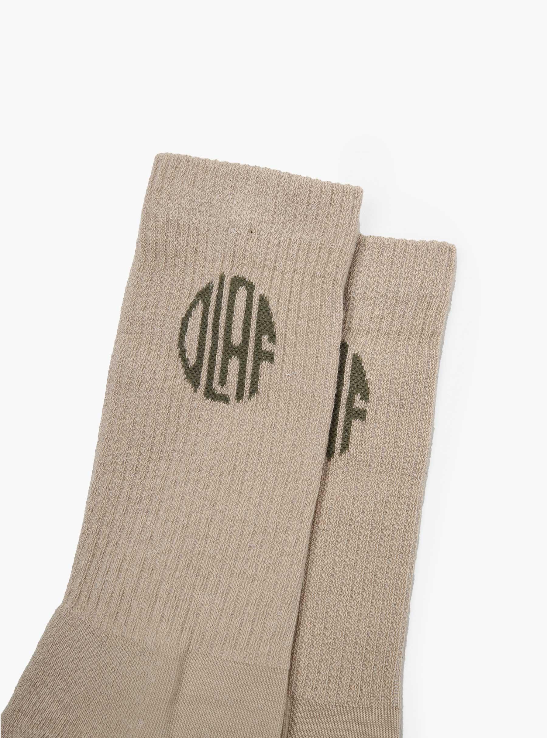 Circle Logo Sock Light Khaki A180802