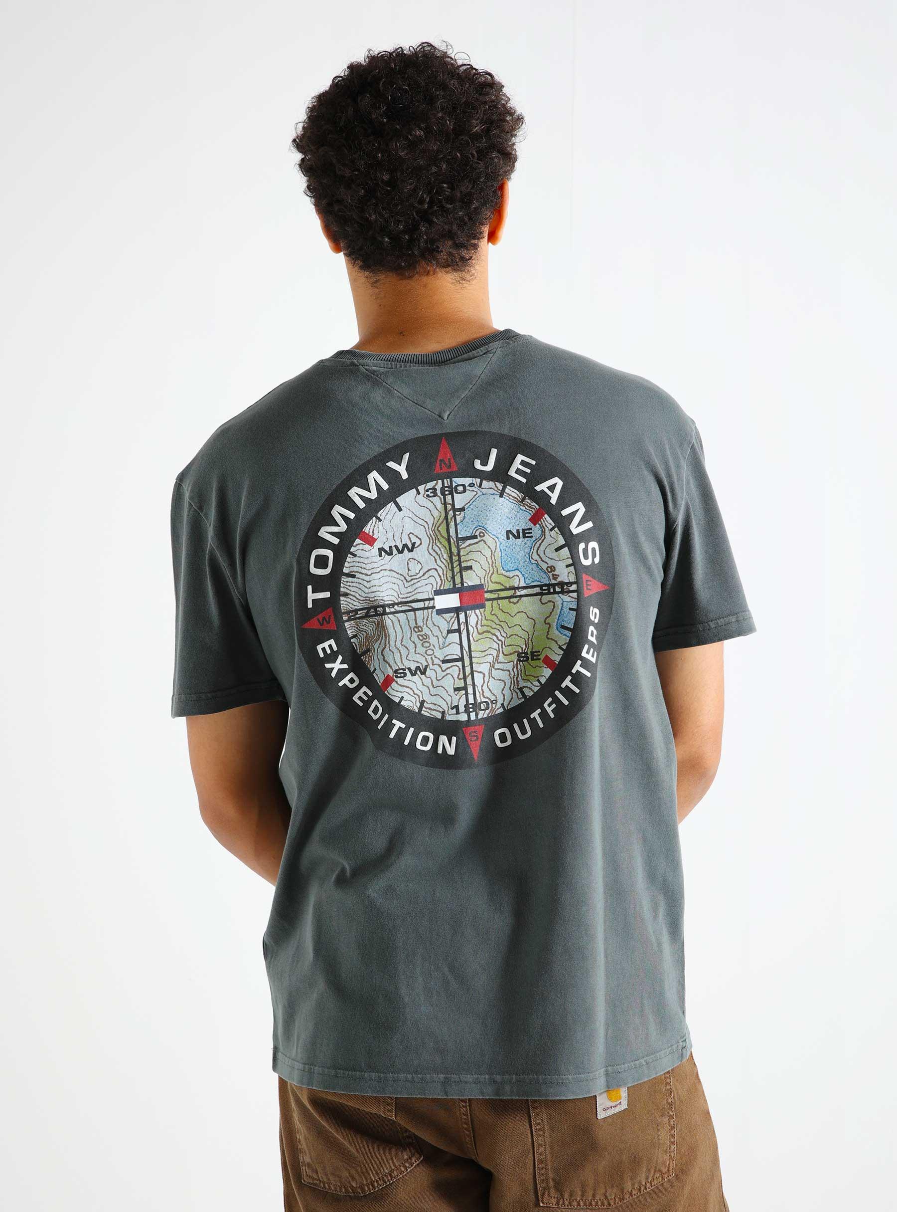 TJM Reg Prep Compass T-Shirt New Charcoal DM0DM19702PUB