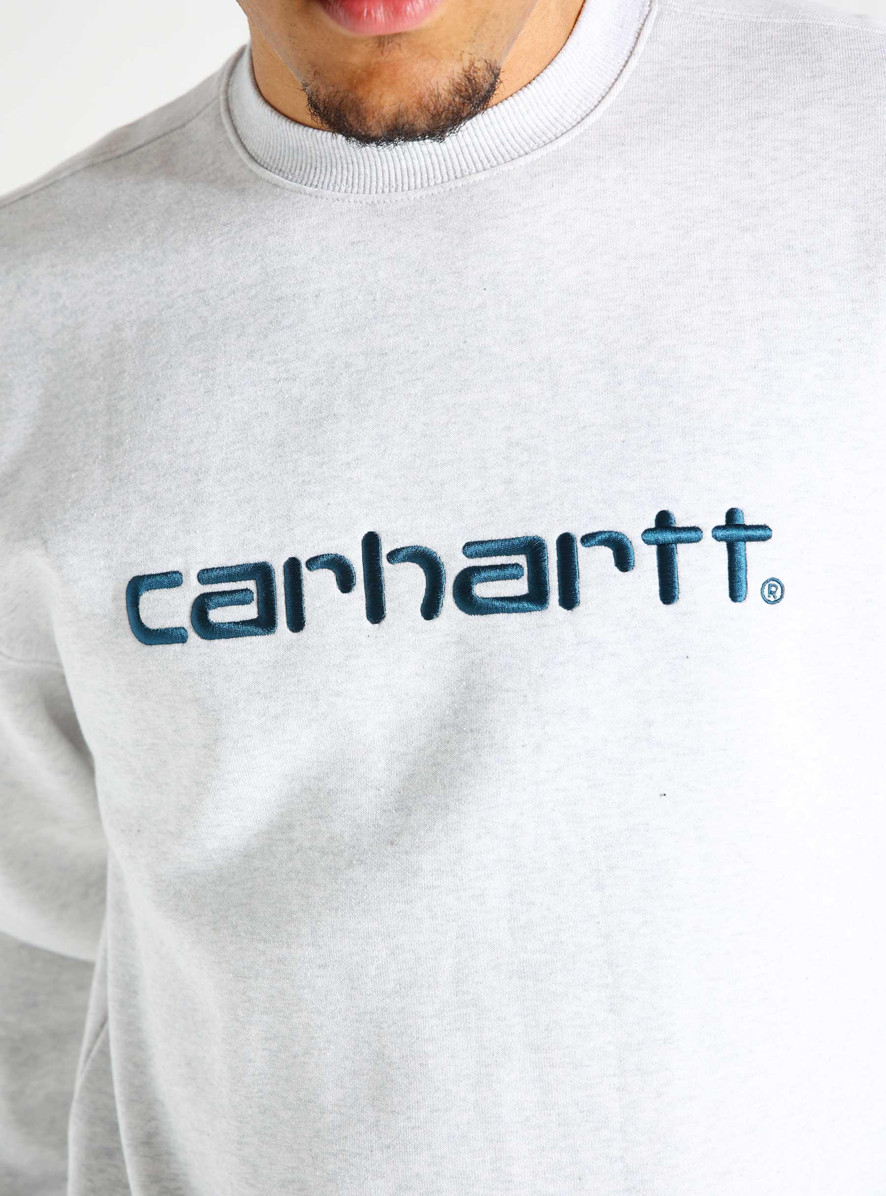 Carhartt Sweat Ash Heather Duck Blue I030546-2IMXX