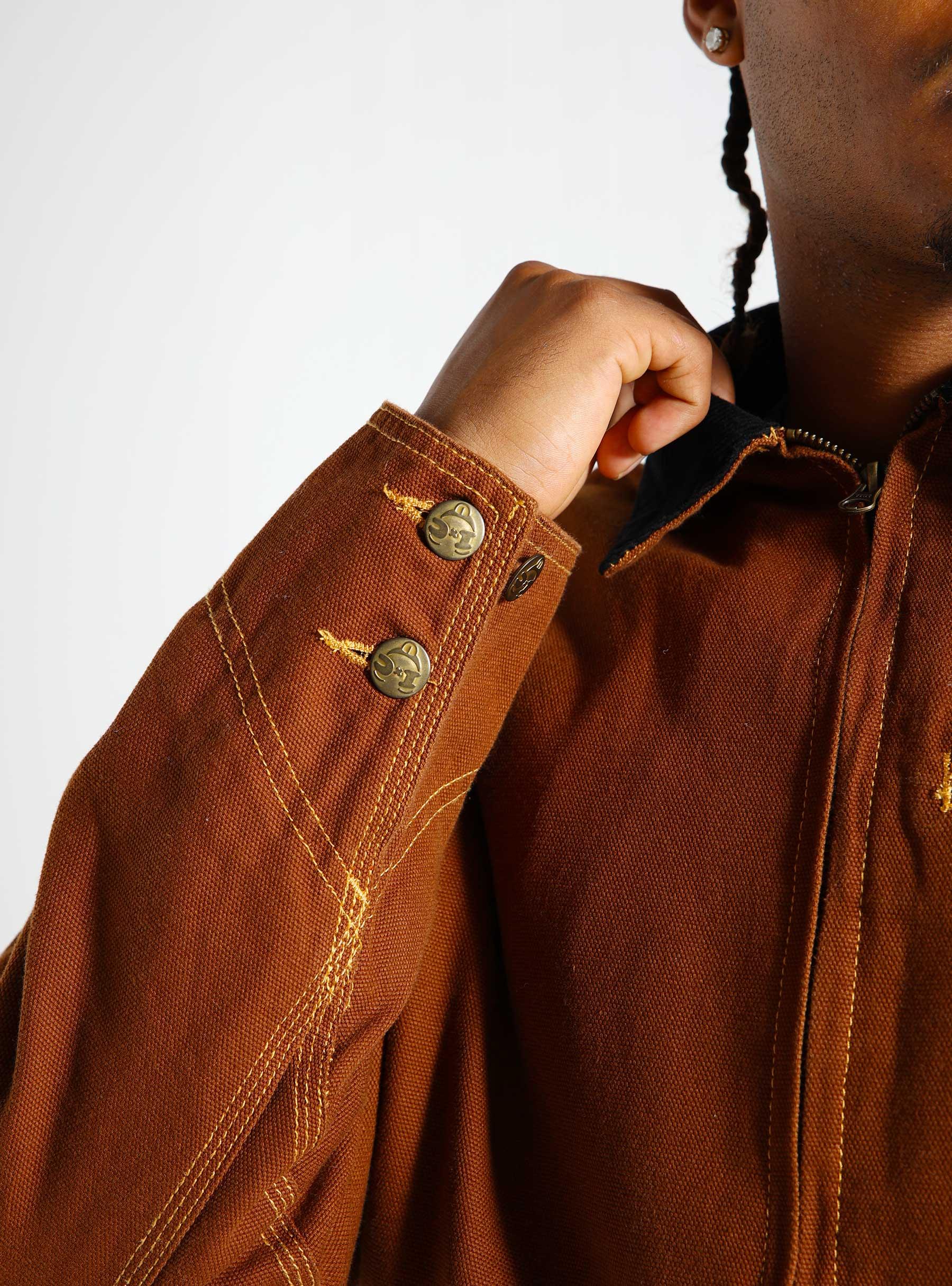 Canvas Lined Work Jacket Brown ICW003