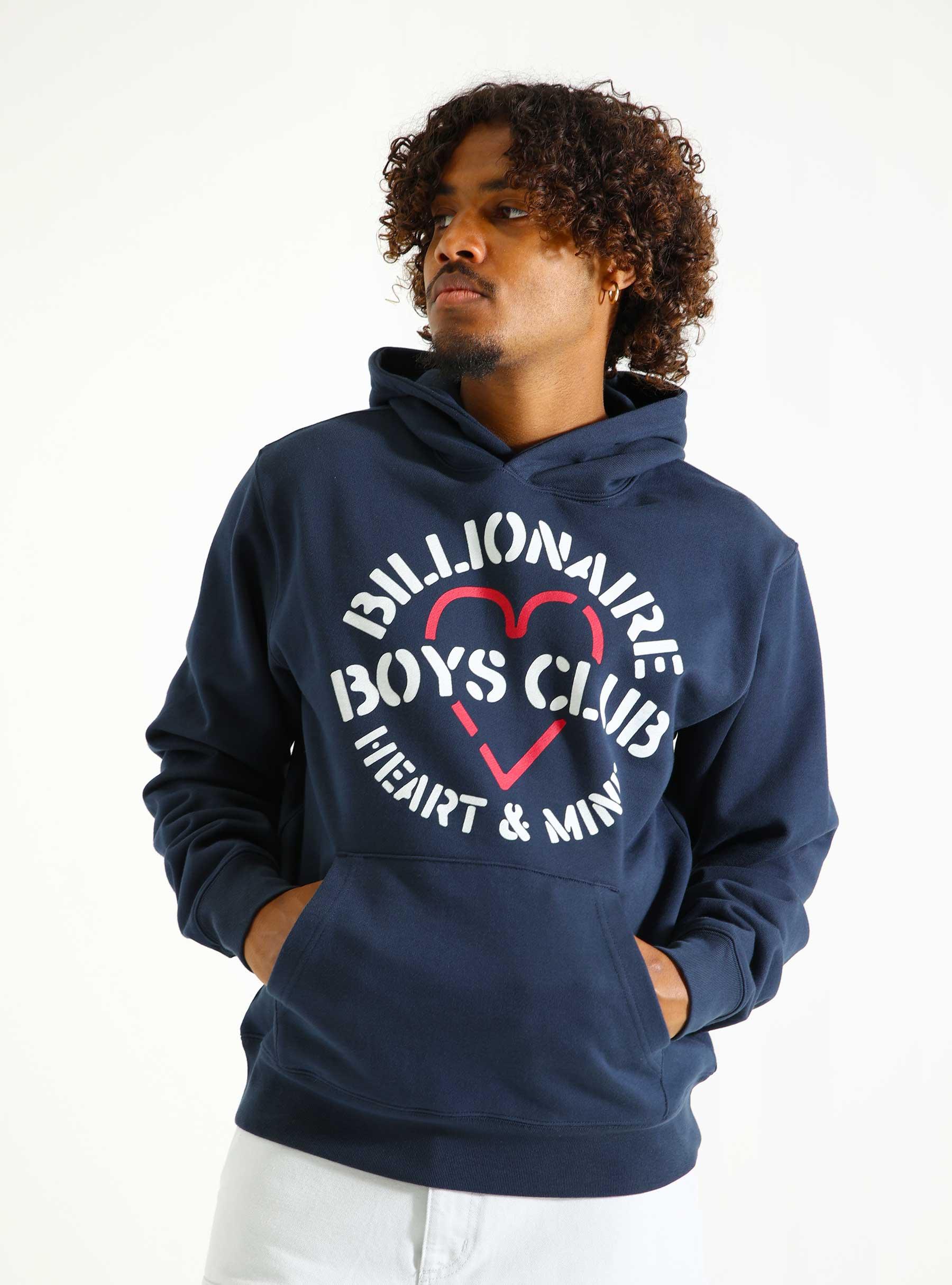 Heart & Mind Stencil Logo Popover Hood Navy B24233