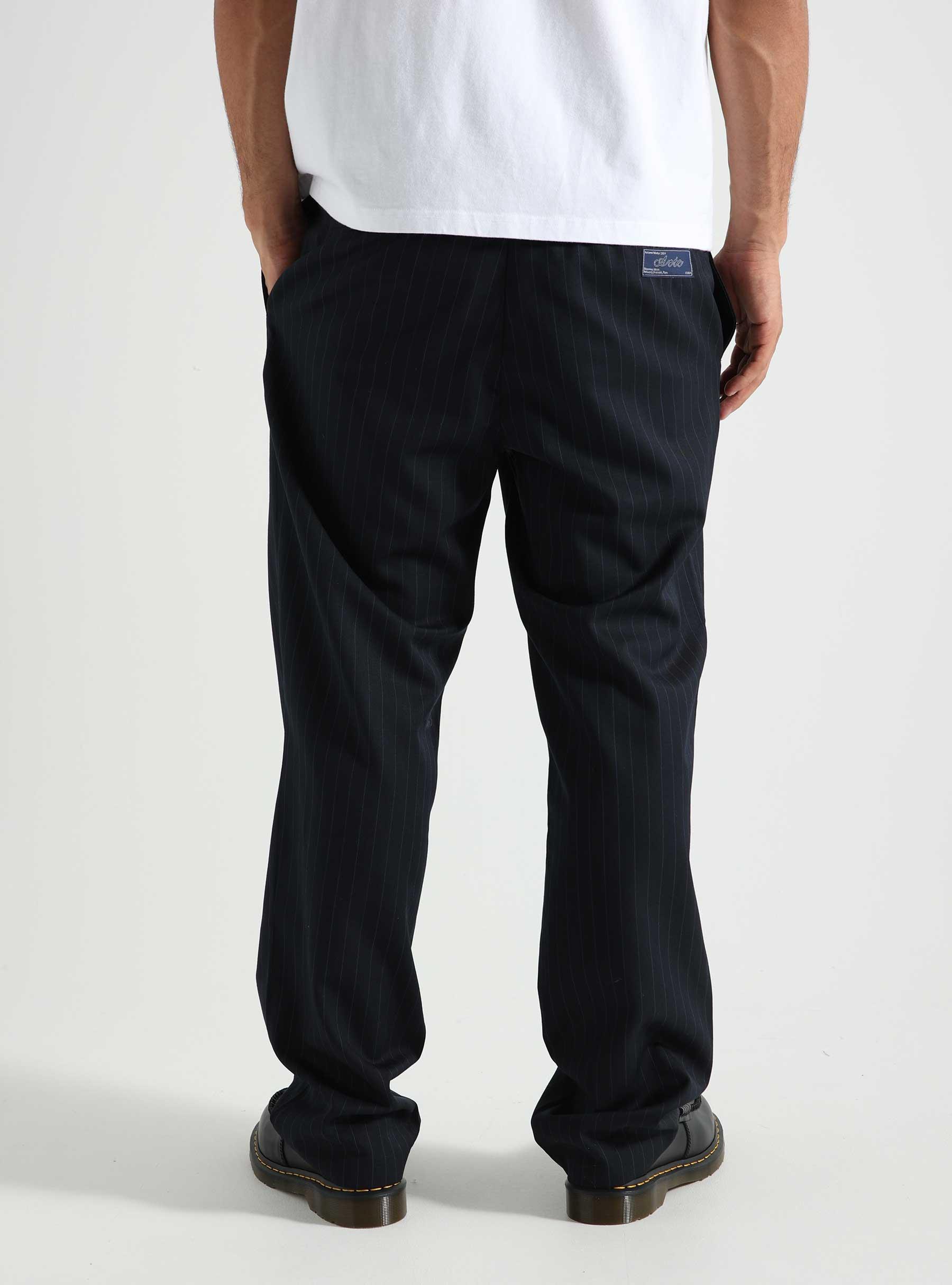 Striped Trousers Black AW24-179P