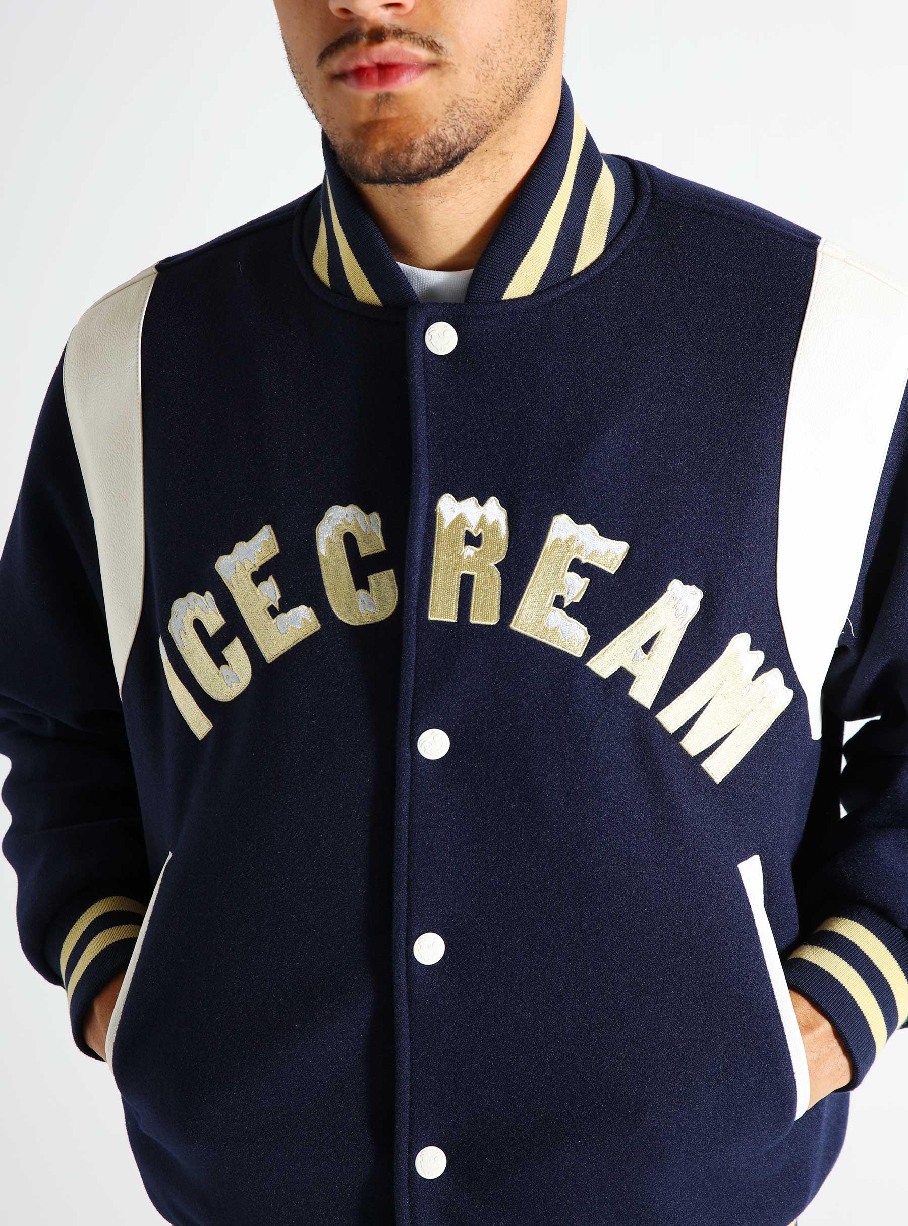 Drippy Varsity Jacket Navy IC24301