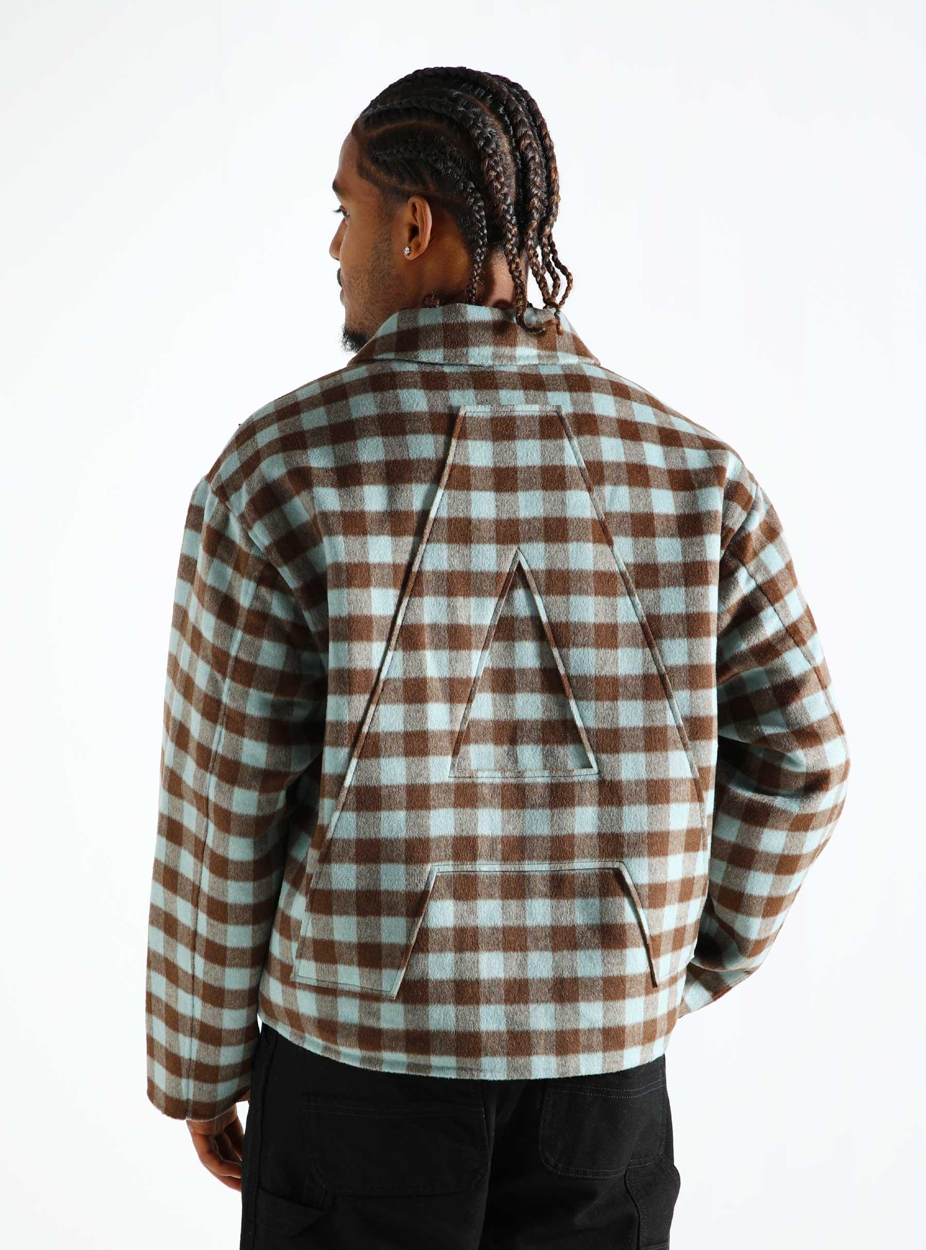 Wool Check Overshirt Brown 2402037001