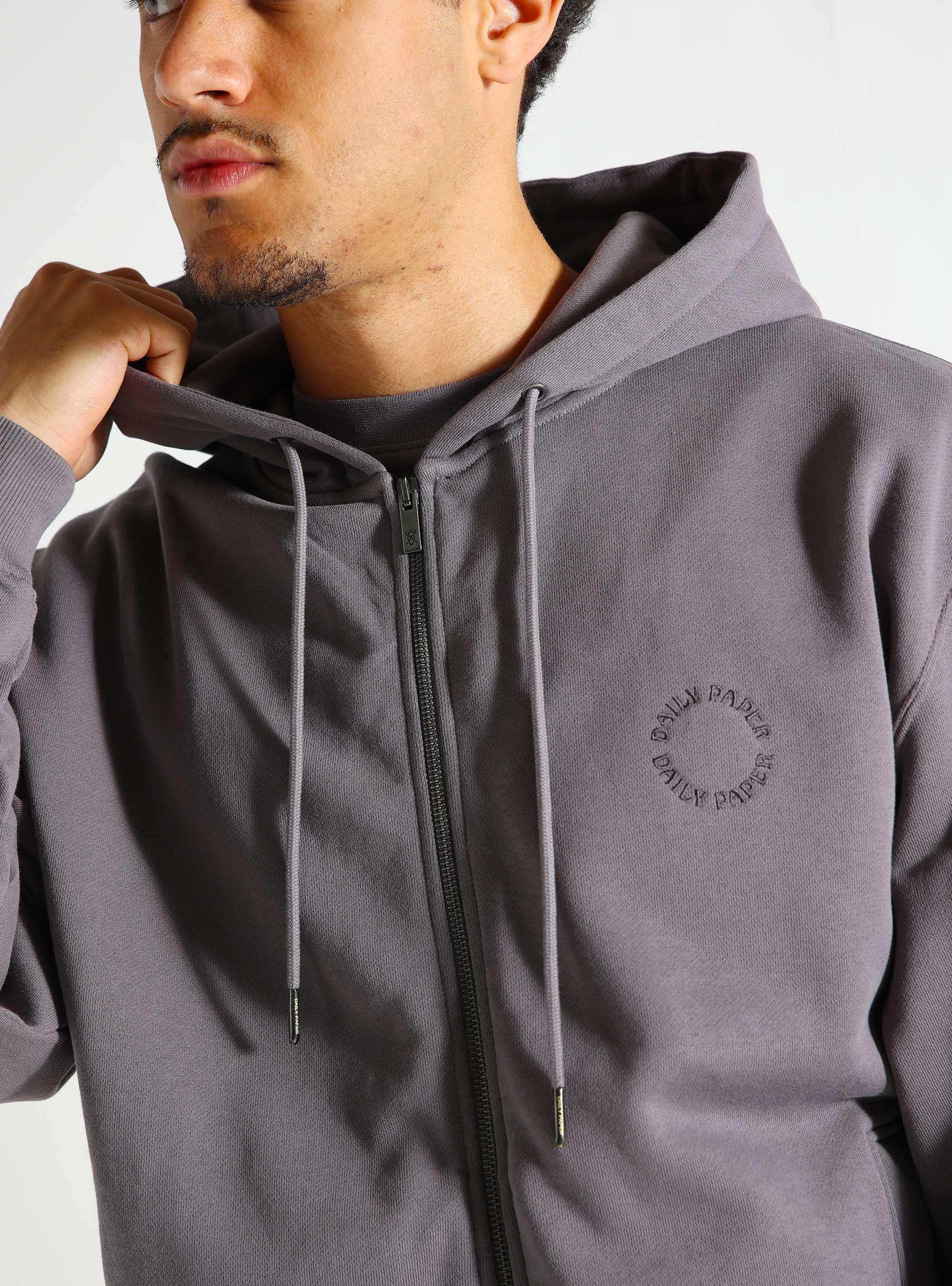 Orbit Emb Zip Hoodie Rabbit Grey 2422067