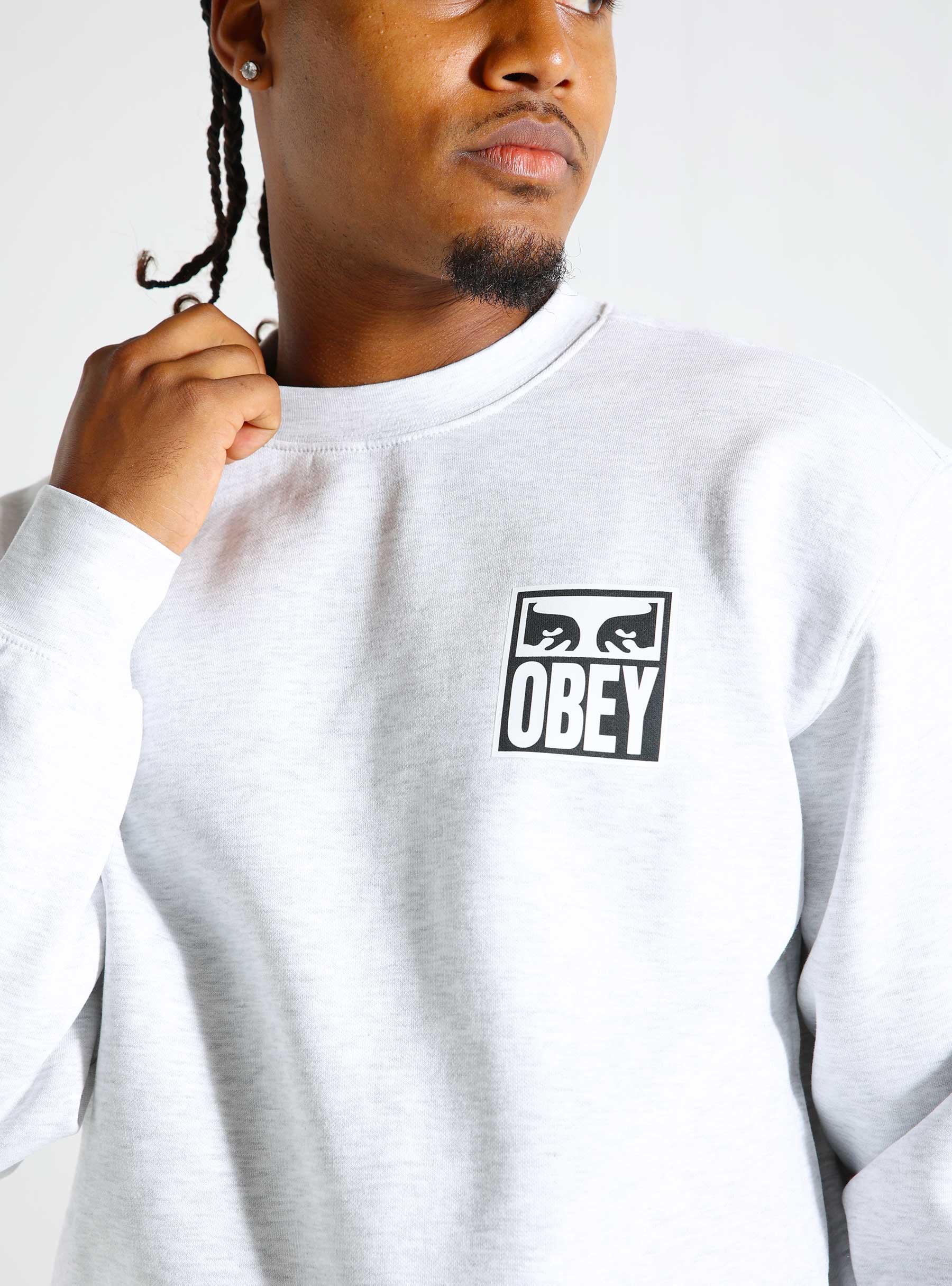 Obey Eyes Icon Crewneck Heather Grey 112863126-HEA