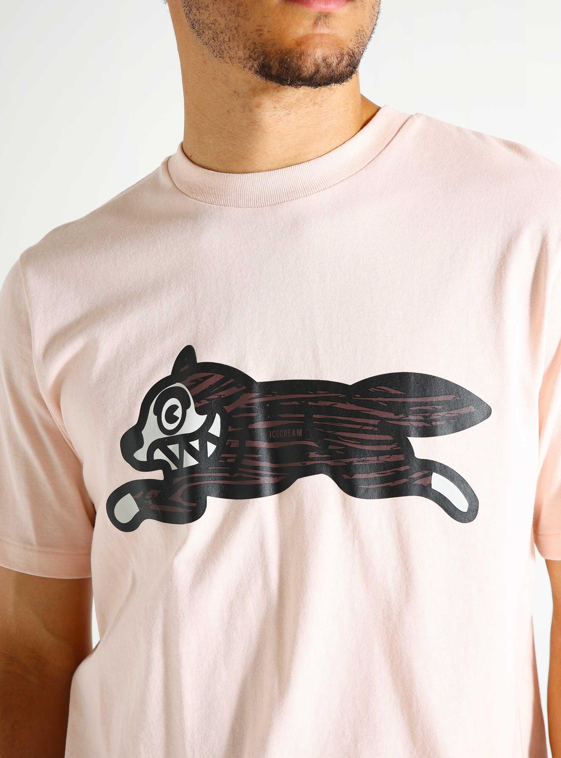 Woodgrain Running Dog T-Shirt Pink IC24345