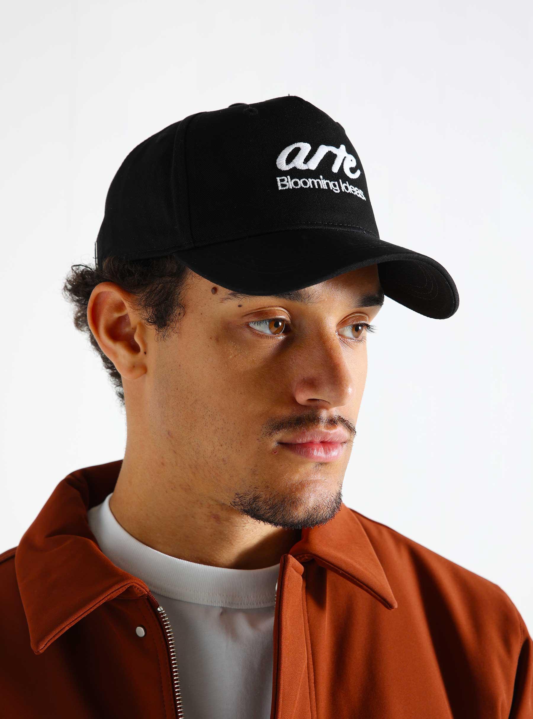 Front Logo Embroidery Cap Black AW24-224AC